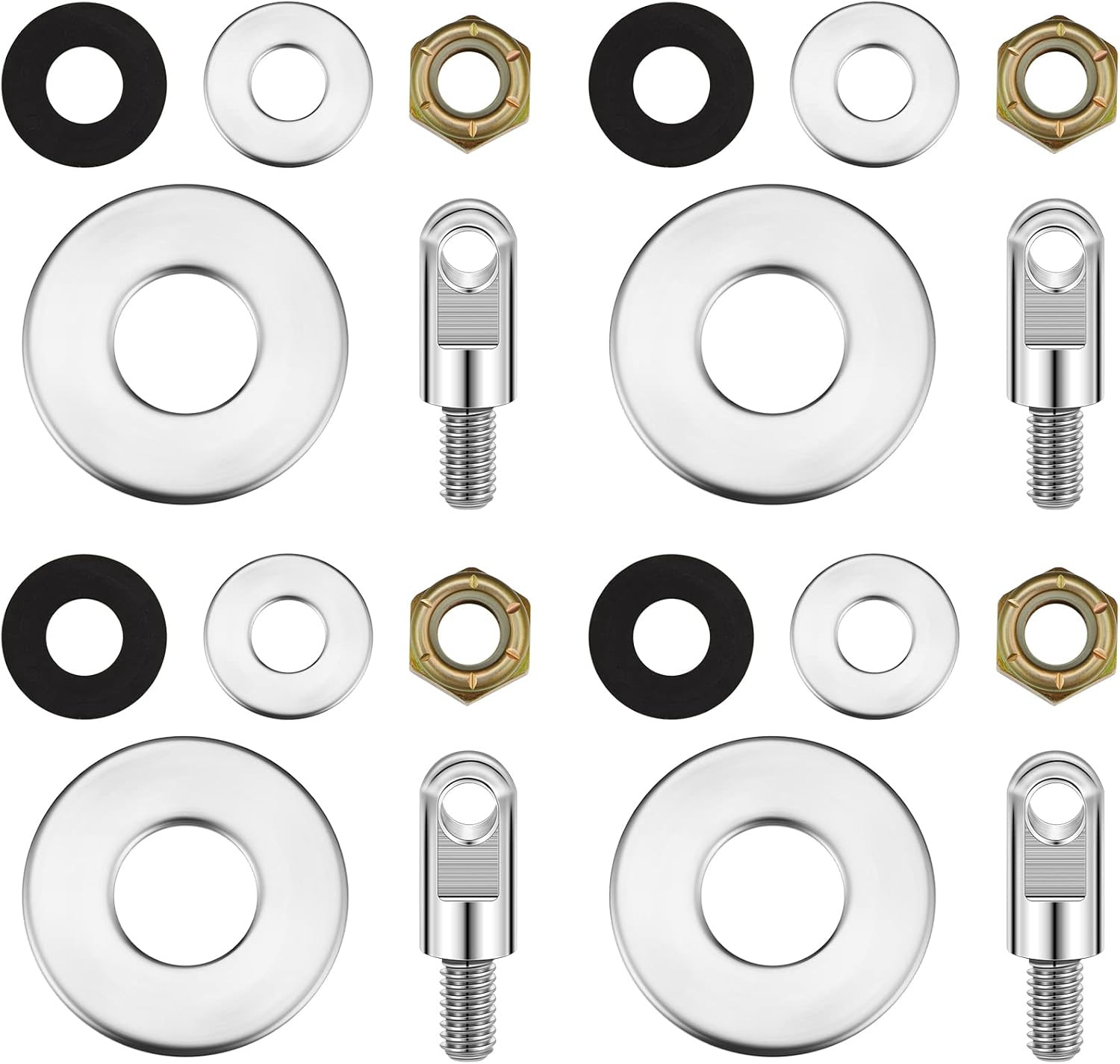4 Set Locking Hardware Kit for Ammo Boxes Cans and Cases - Metal Steel