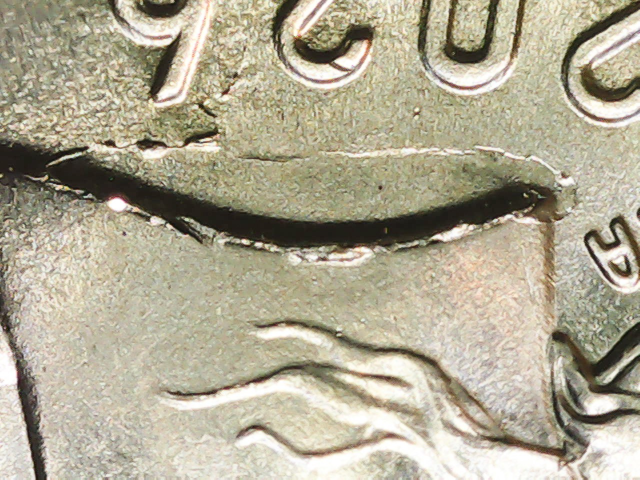 1776-2026-P Dime Die Crack/Chips Obverse