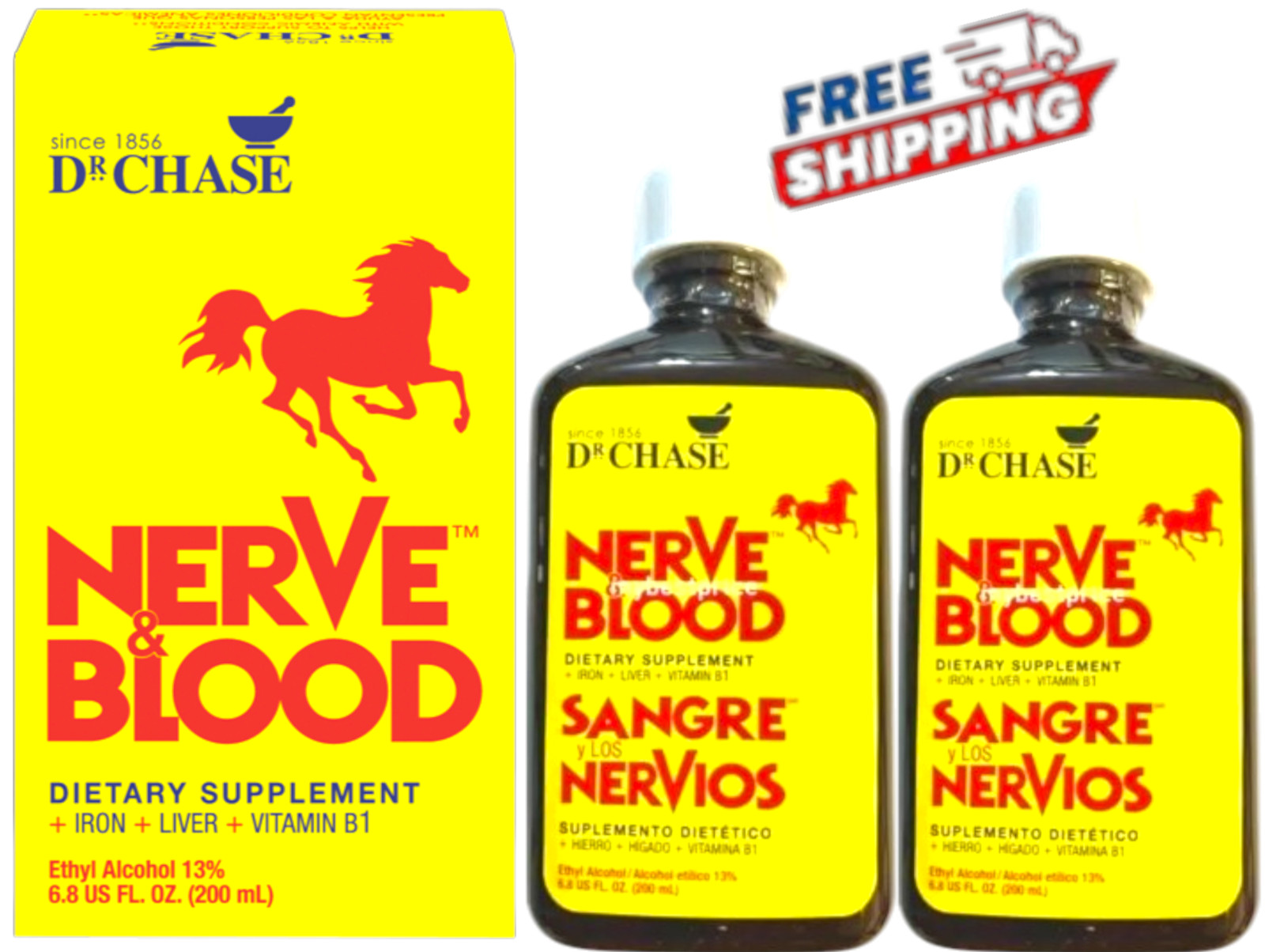 Dr. Chase Nerve & Blood Tonic 6.8oz – Sangre y Los Nervios - 2-pack