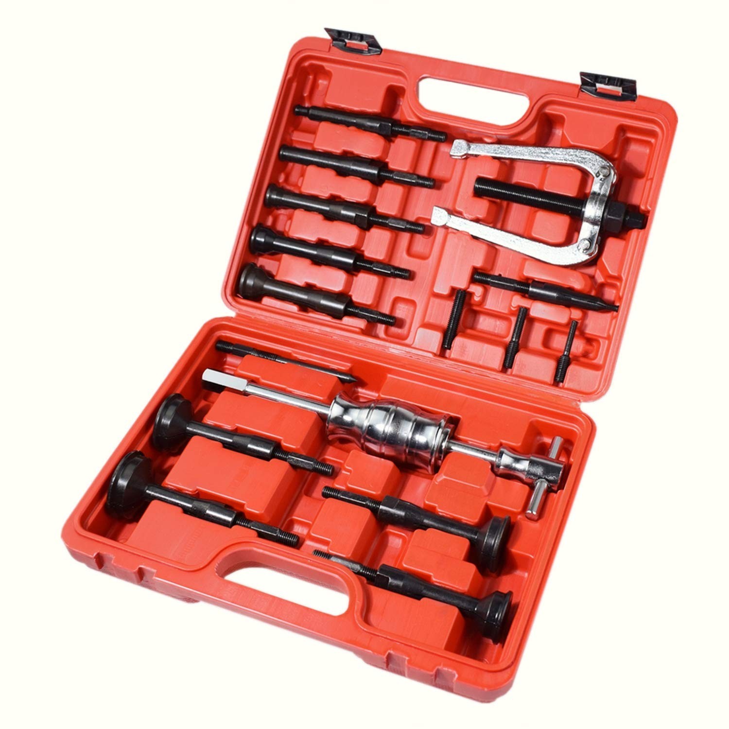 16PCS Blind Hole Pilot Bearing Internal Extractor Puller W/Slide Hammer Remov...