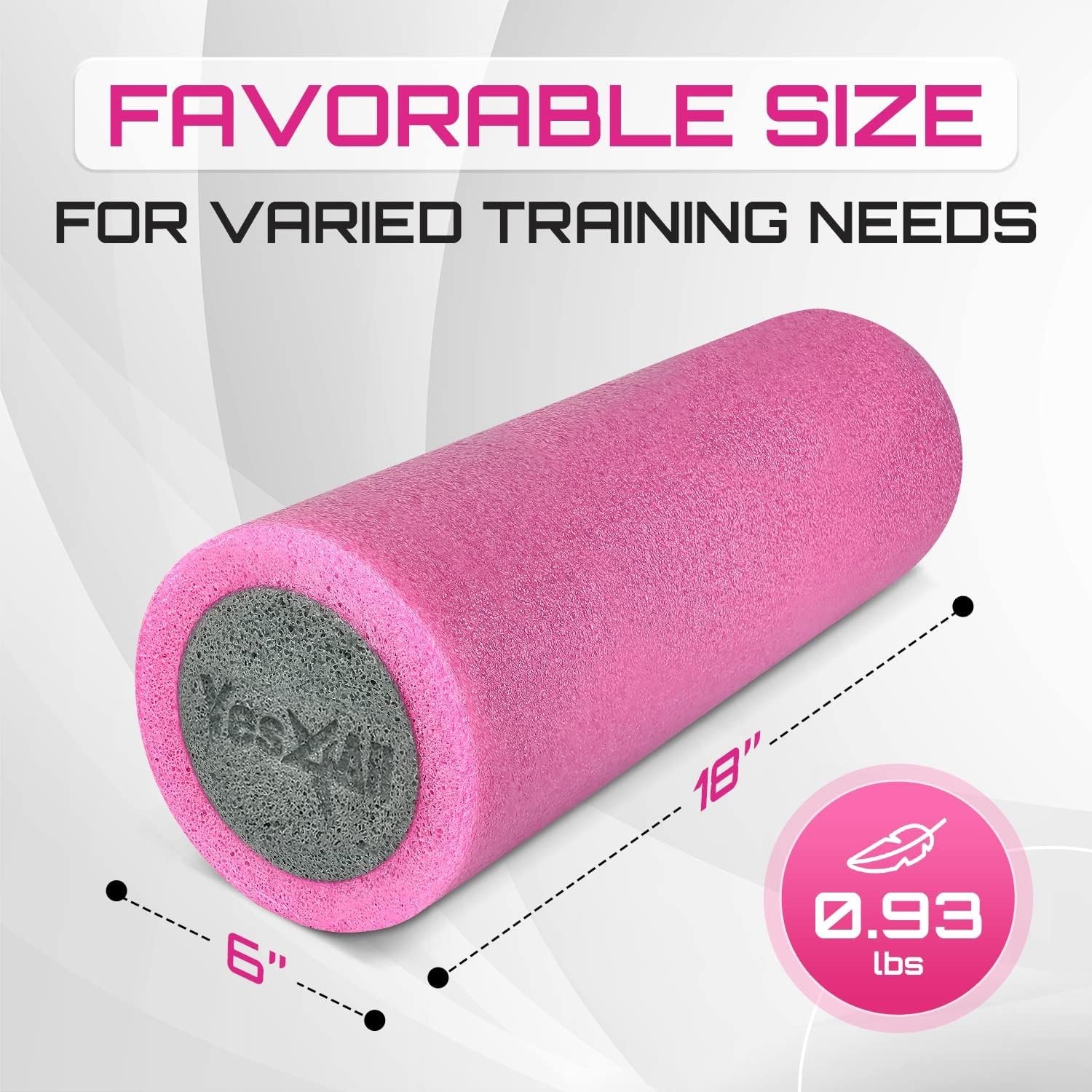 High-Density EPP Round Back Roller Foam, Exercise Foam Roller for Yoga, Pilat...
