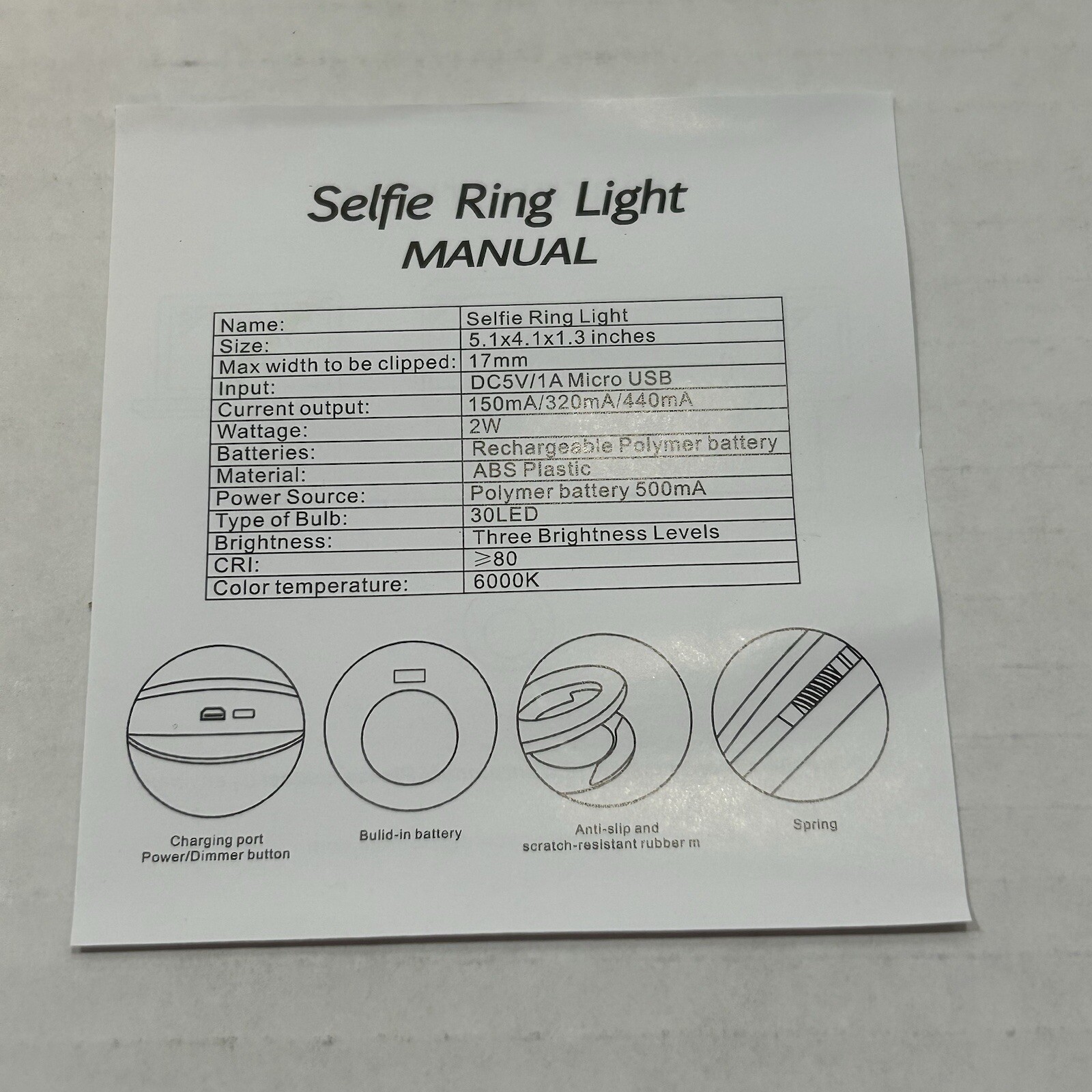 Selfie Light Ring Lights LED Circle Light Cell Phone Laptop Camera
