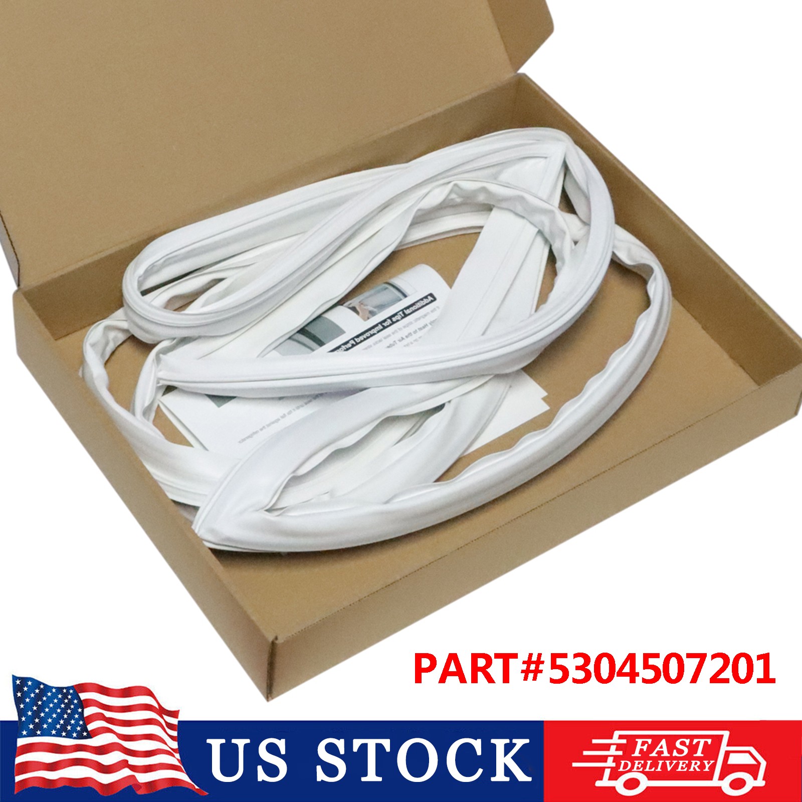 for Frigidaire Kenmore Refrigerator Freezer Door Selal Gasket (White) 5304507201