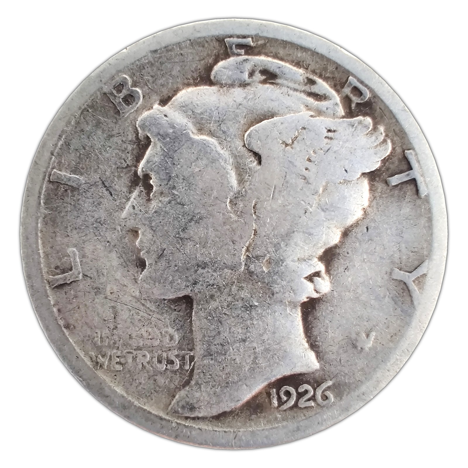 1926-P Mercury Dime G Good 90% Silver