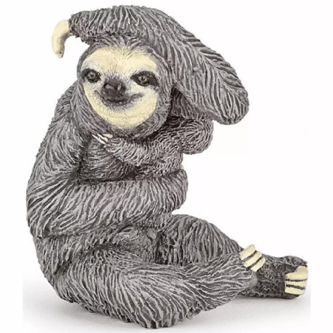Sloth Figurine - Hand Painted Collectible Wildlife Toy Figurine - NEW Papo 50214