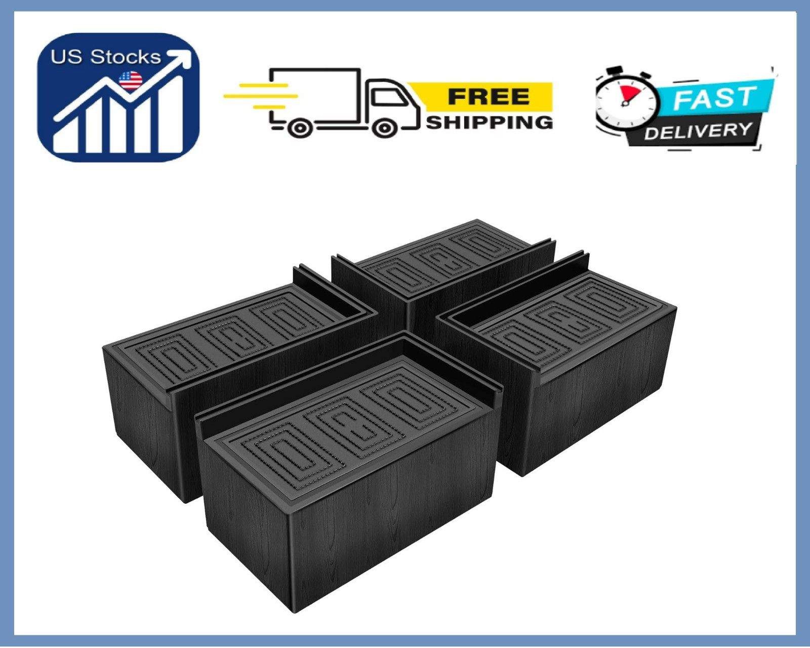 Bed Risers 3 Inch Heavy Duty,Oversized Couch Risers, Extra Wide Furniture Risers
