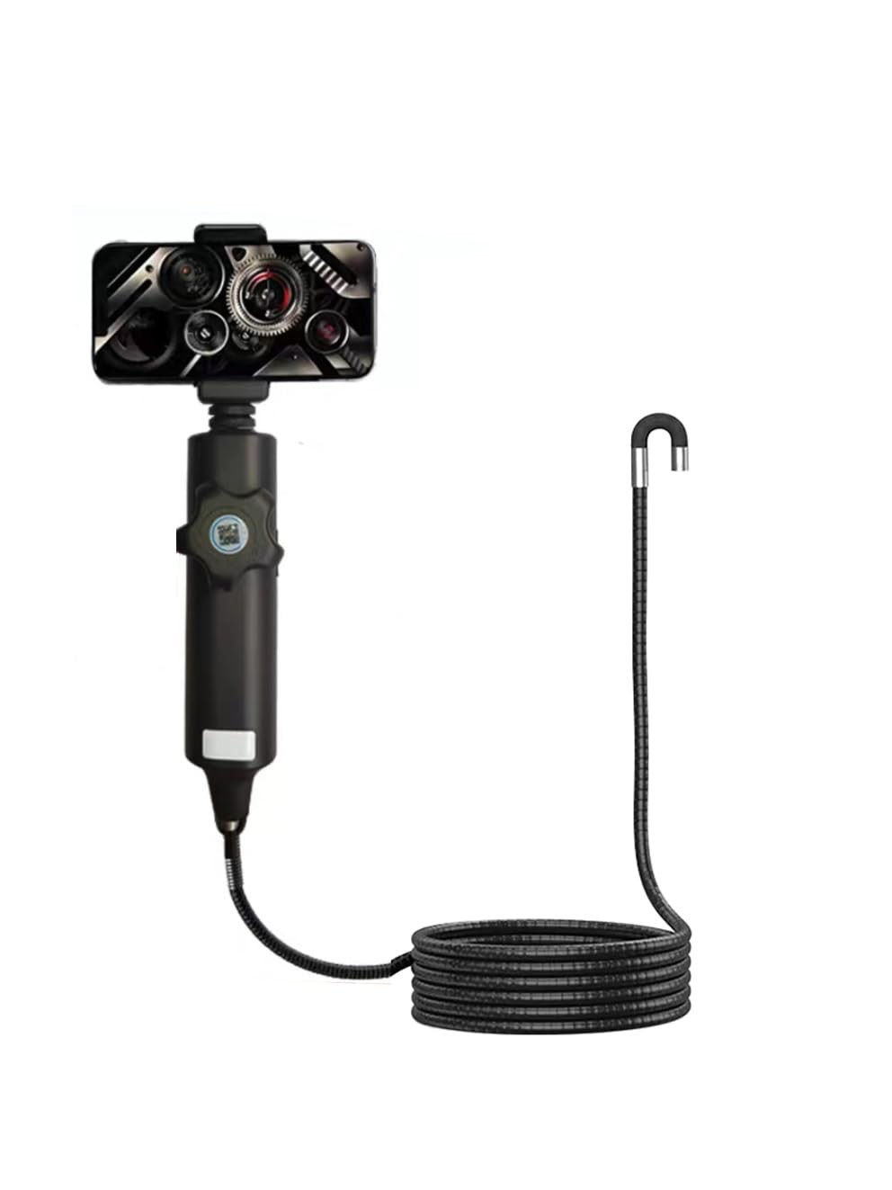 Articulating Borescope Inspection Camera, 0.24in,180° Rotatable Head, 1M/3.28...