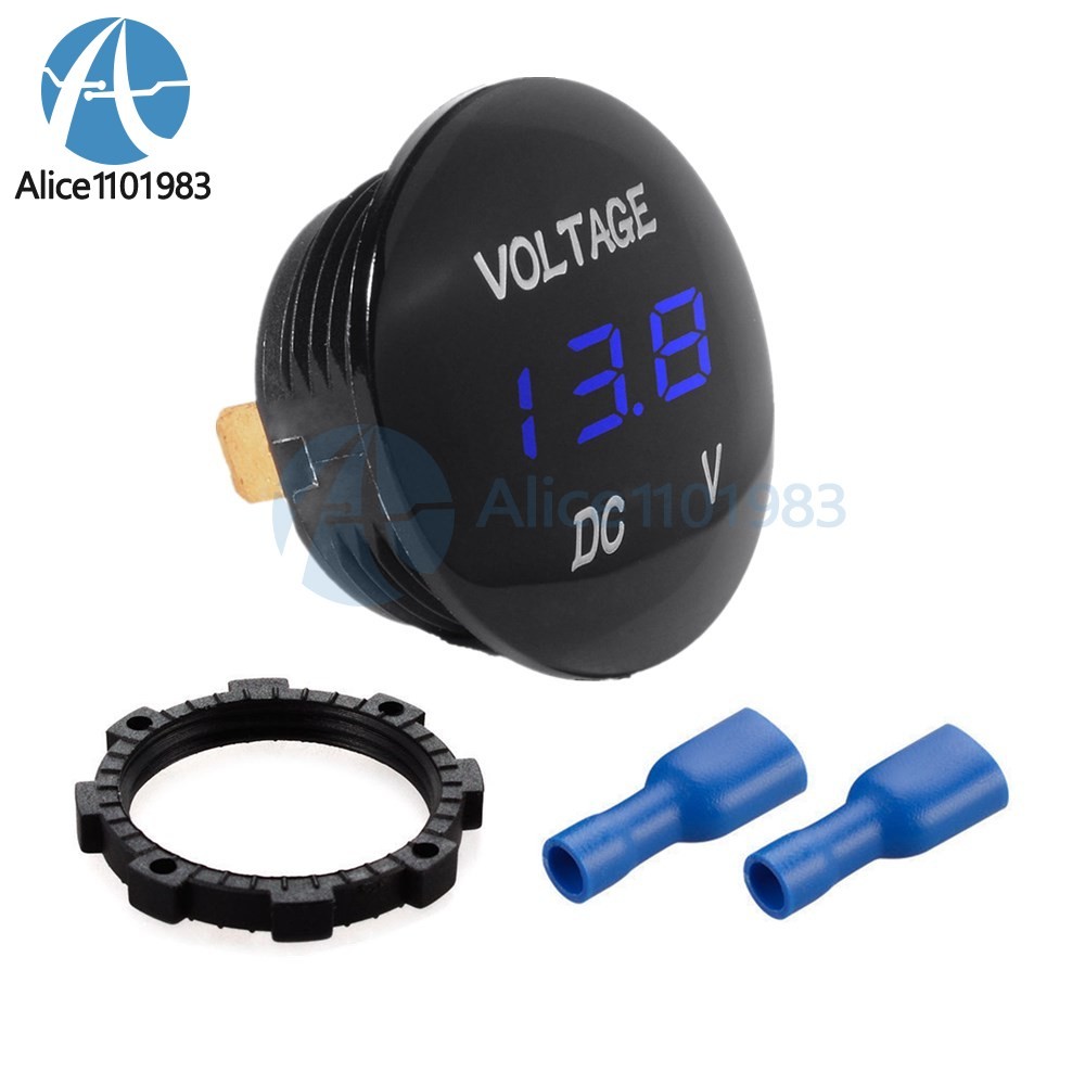 75PCS DC12V-24V LED Panel Digital Voltage Meter Display Voltmeter Motorcycle Car