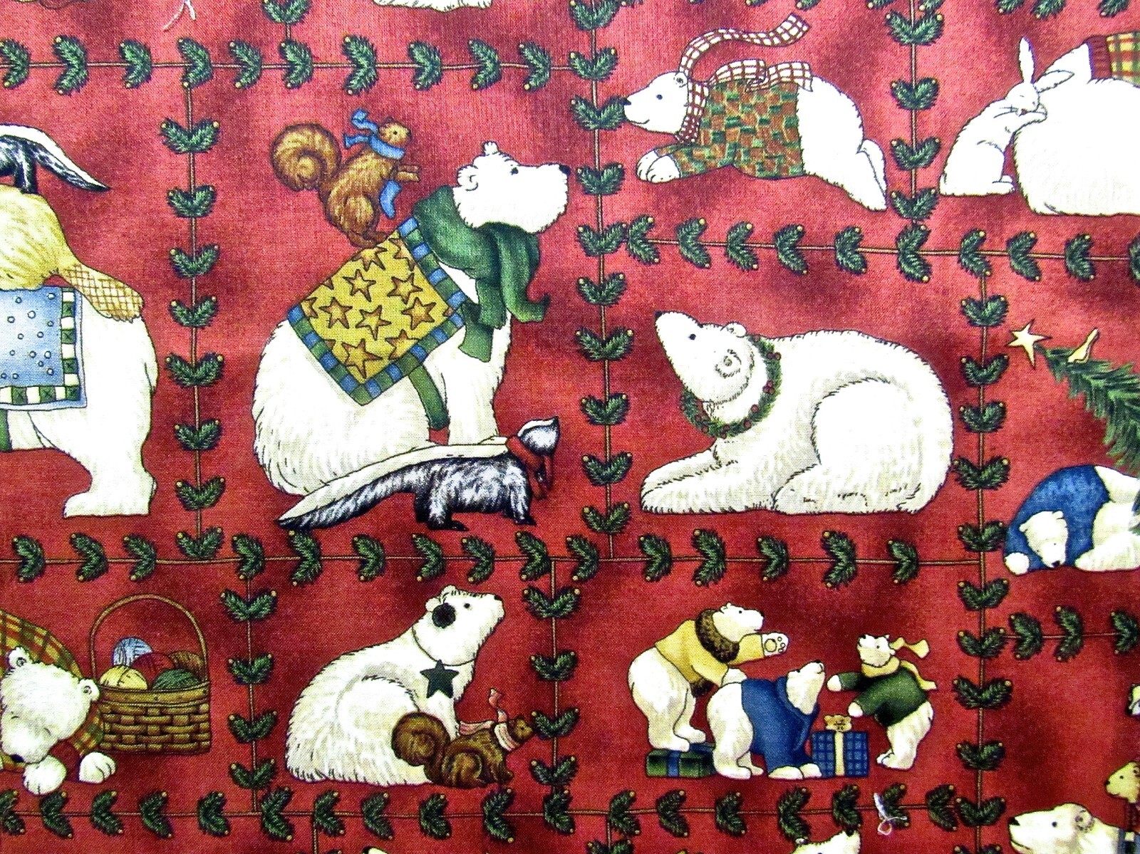 PEACE ON EARTH -SSI FABRICS .. 4 YARDS  100 % COTTON QUILT FABRIC