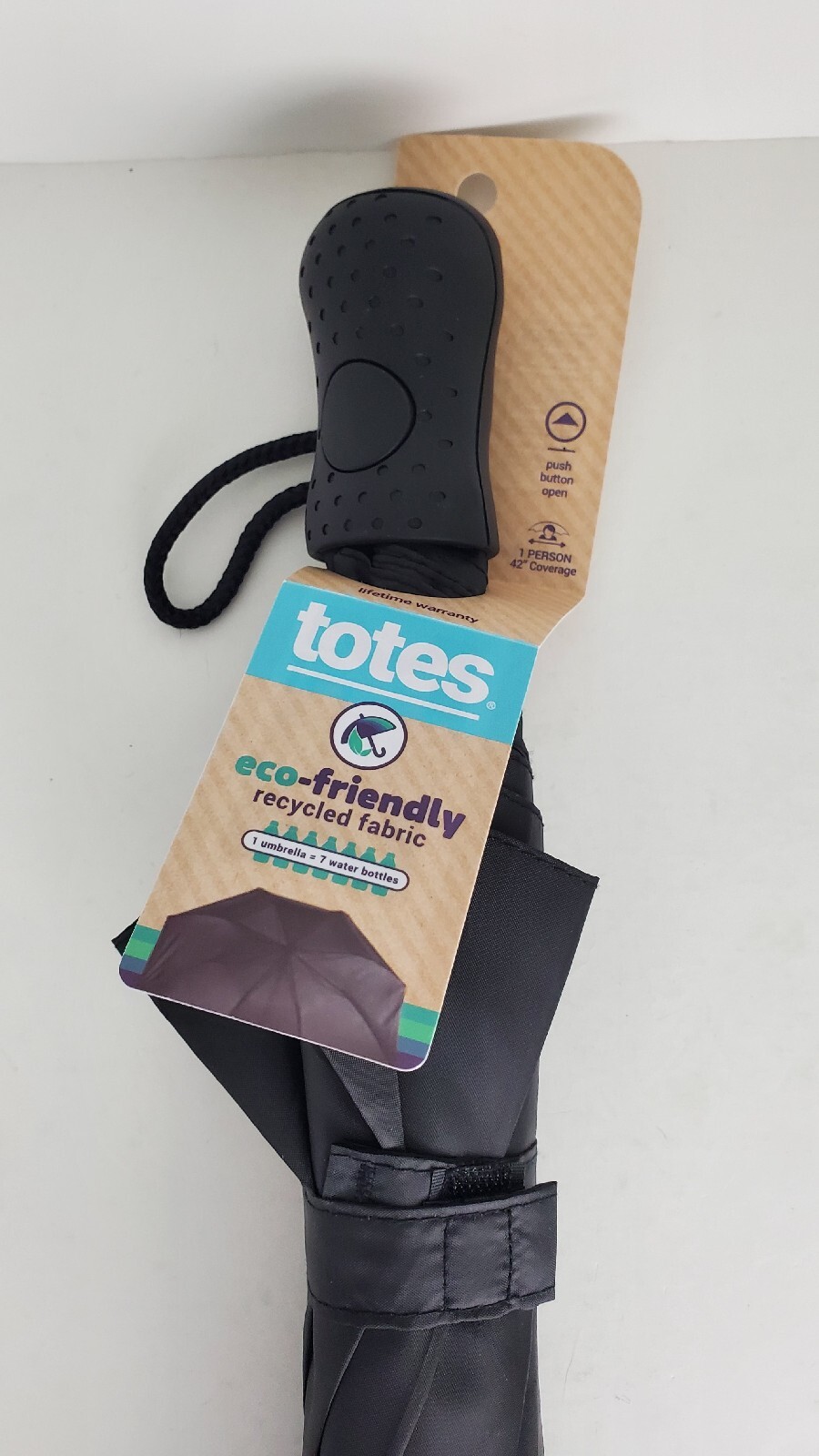 Totes Recycled Canopy Auto Open Umbrella - New
