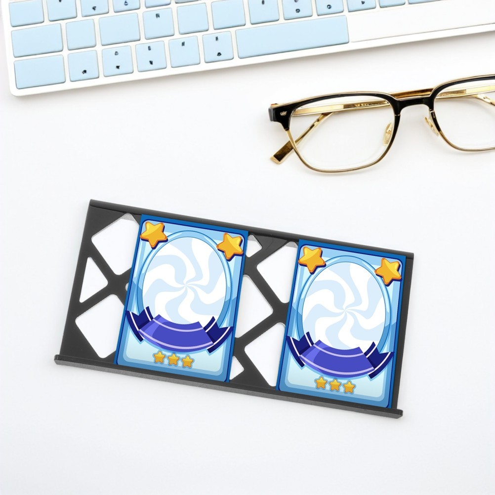 Stackable Black Acrylic Display Riser for Trading Cards and Collectibles