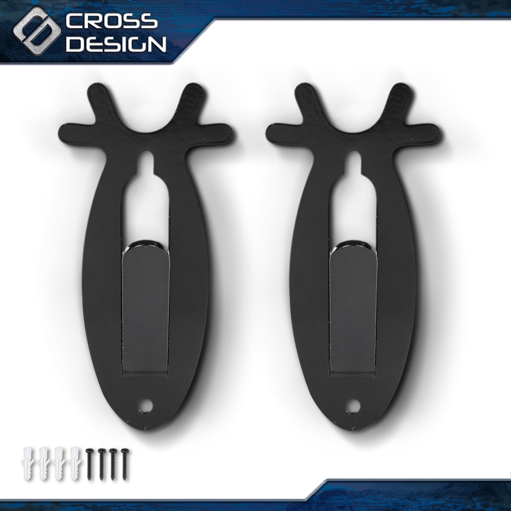 2x European Mount Wall Hanger Hook Set Deer Antelope Antler Skull Mount Brackets