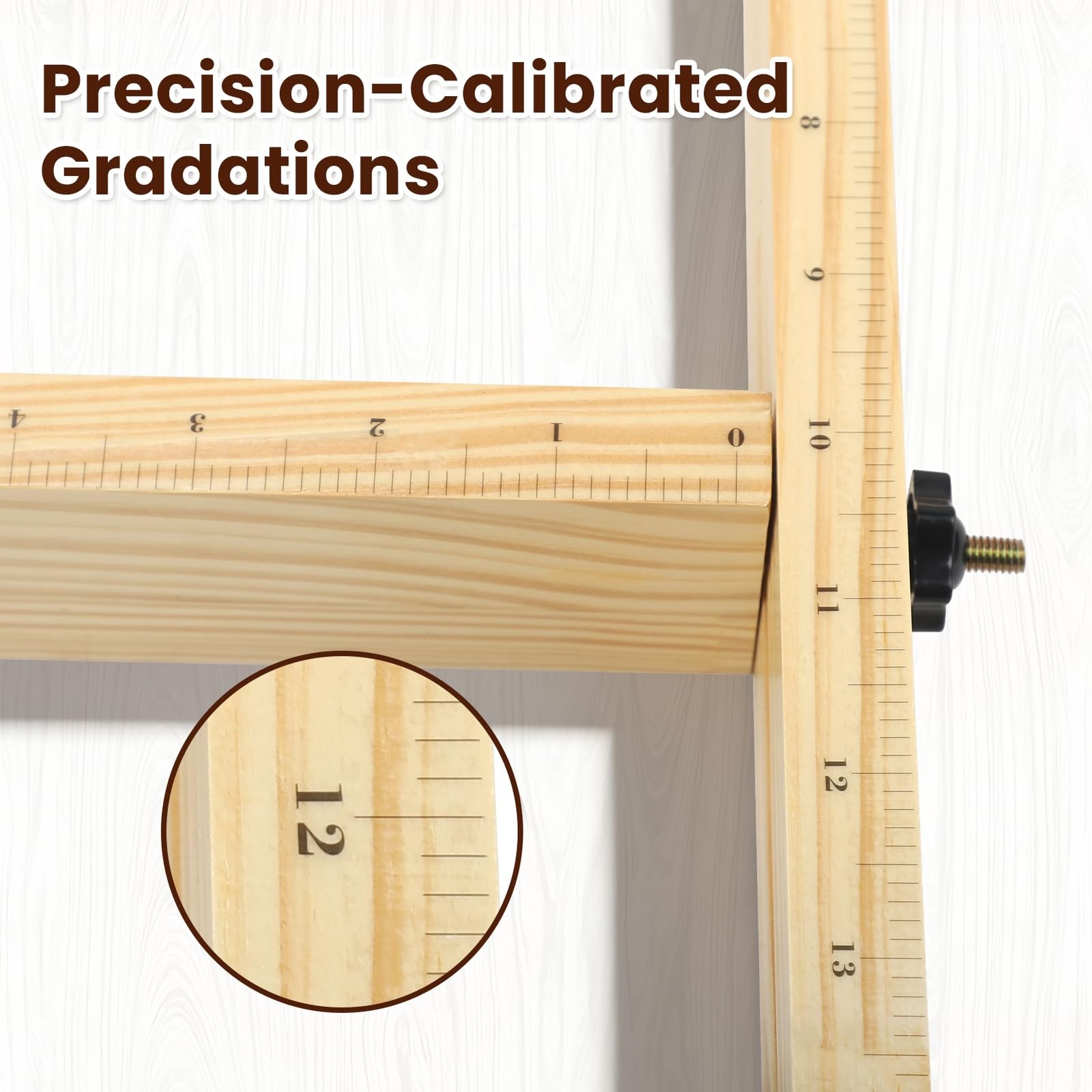 Adjustable Juice Groove Router Jig with Scale, Solid Wood Router Template Gui...