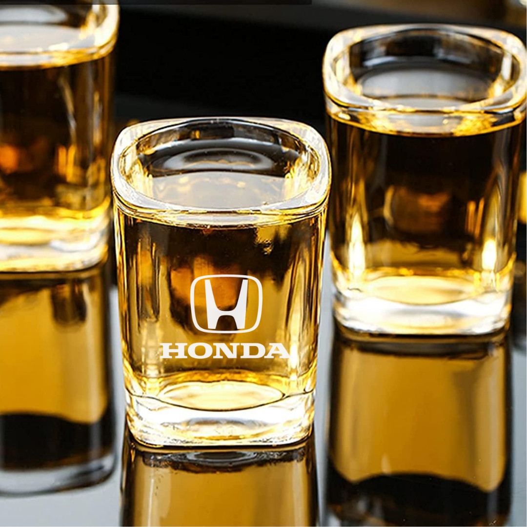 Custom Engraved Honda Shot Glass – 2.2 oz Square Shot Glass