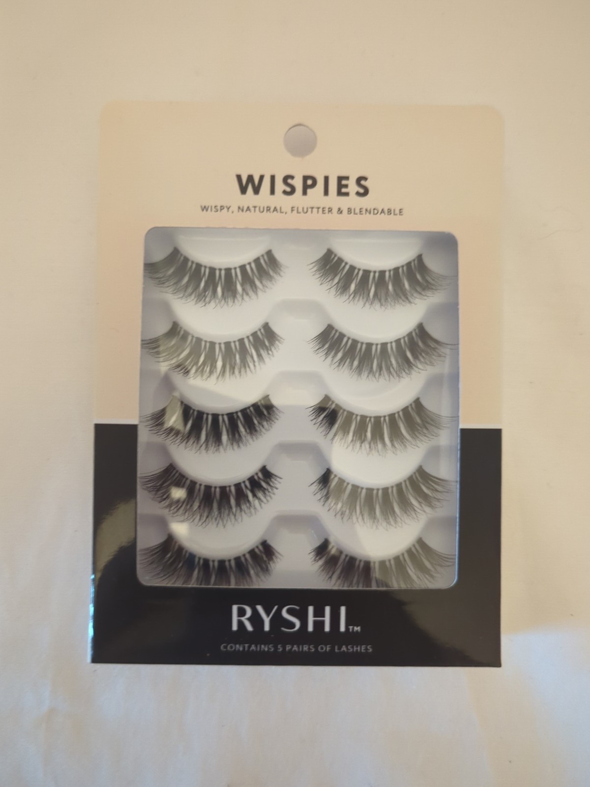 Ryshi Wispies Eyelashes - Black (Pack of 5)