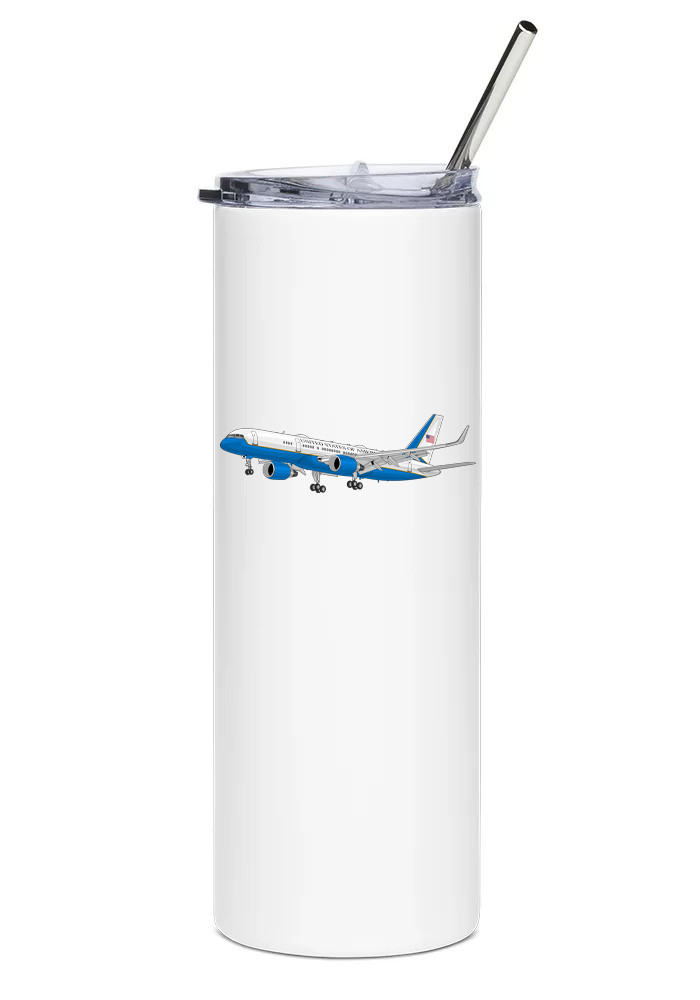 Boeing C-32 Stainless Steel Water Tumbler with straw - 20oz.
