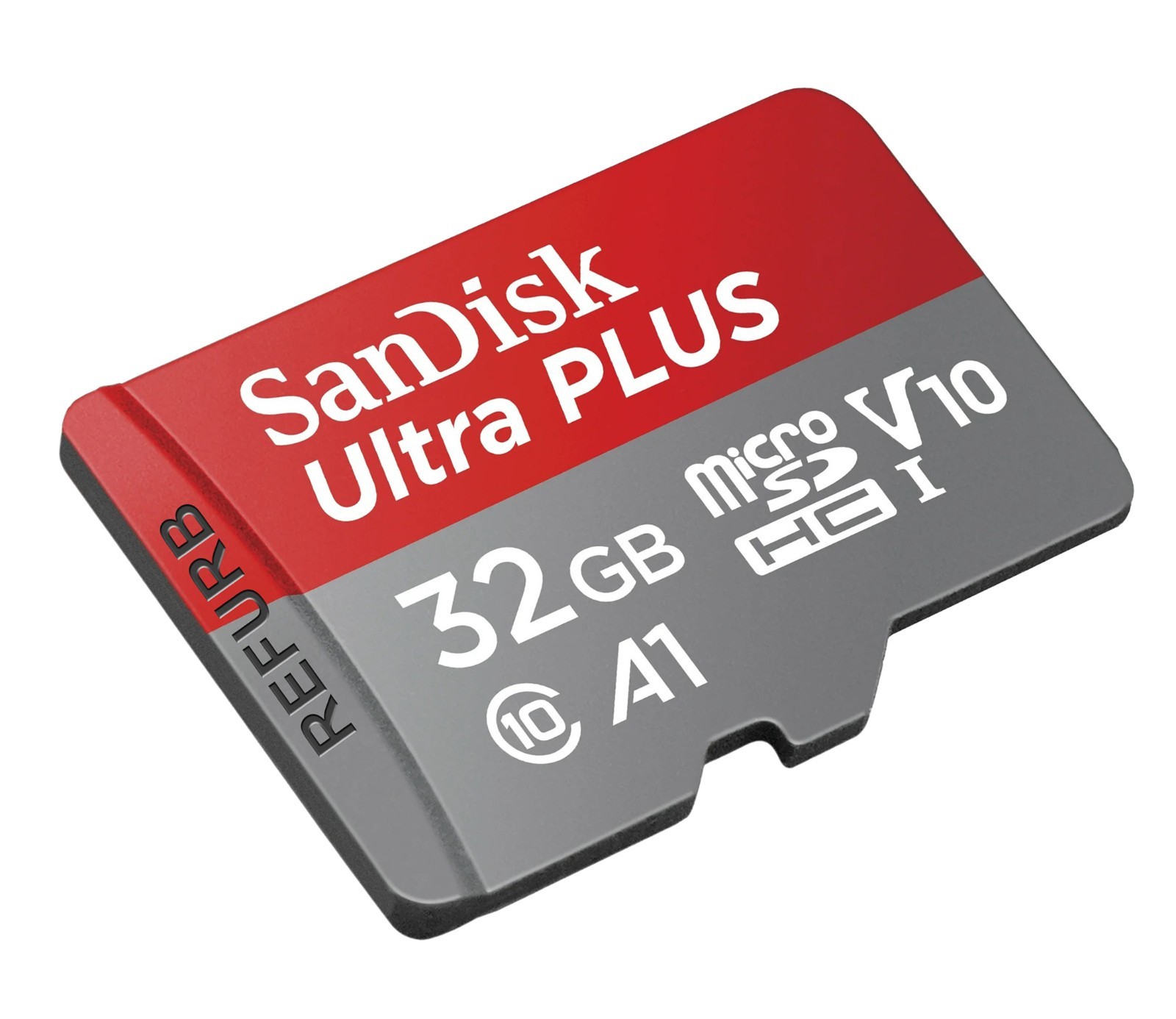 SanDisk - Ultra PLUS 32GB microSDHC UHS-I Memory Card U