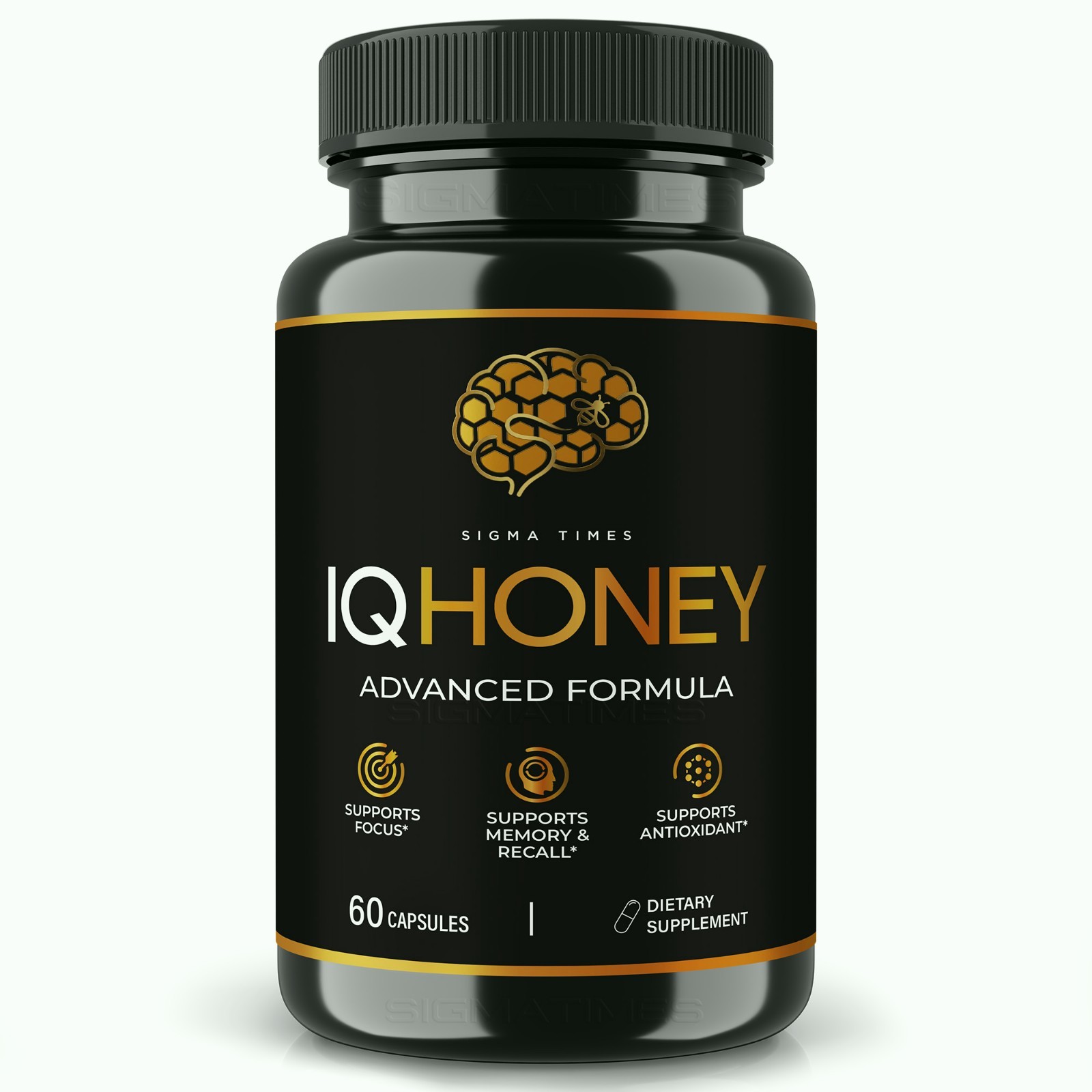 IQ Honey Capsules, IQHoney Brain Health & Memory Support Supplement (60 Count)