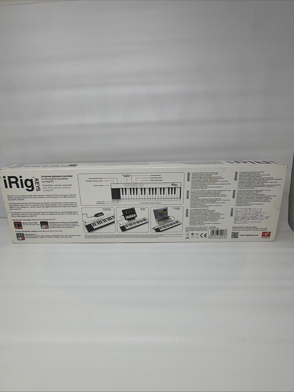 NEW IK Multimedia n12553 iRig Keys 37-Key Mobile MIDI Keyboard Controller Mac/PC
