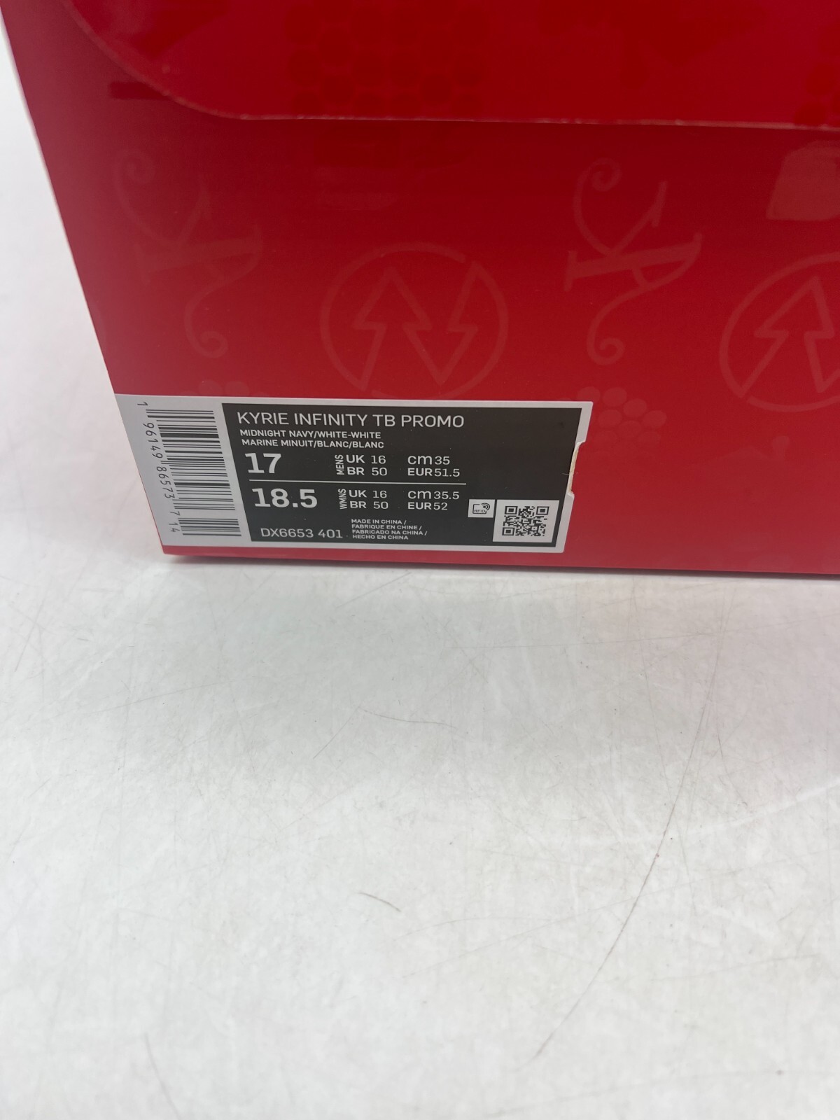 Nike Kyrie Infinity TB Promo Size 17 Navy White DX6653-401 Men Shoes Sneakers