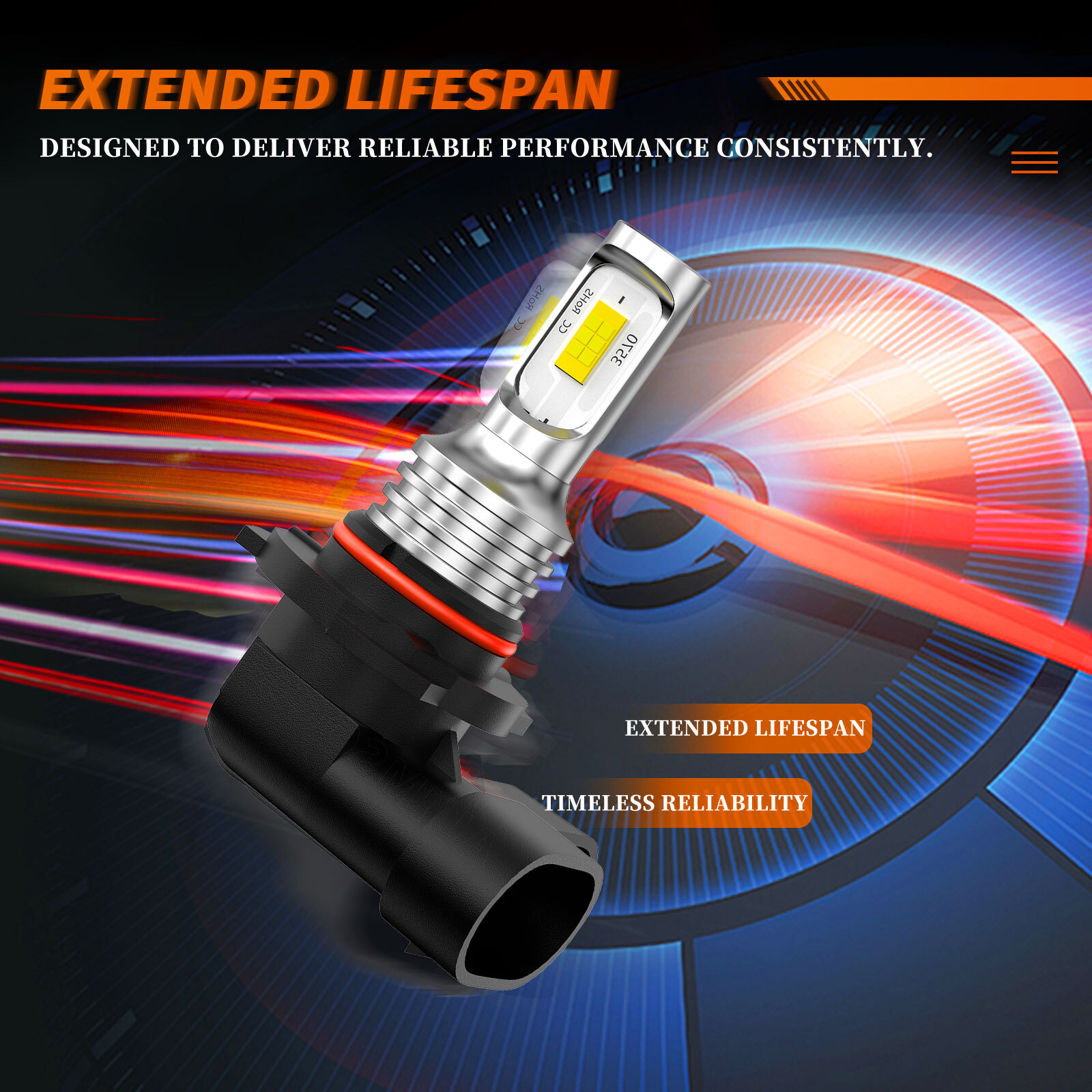 9006 HB4 LED Headlight Bulb Conversion Kit Low Beam White Super Bright 6500K