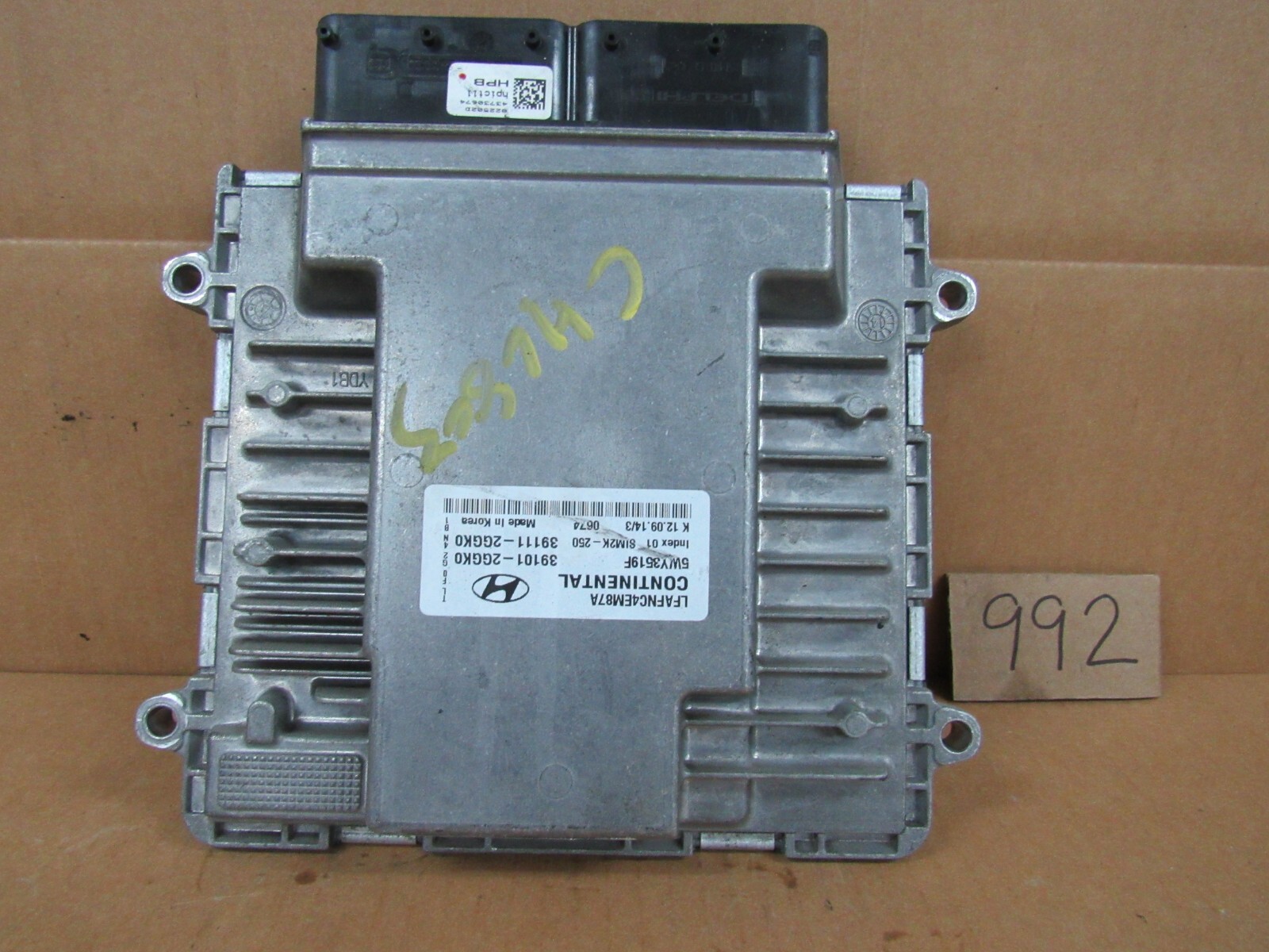 2015 Hyundai Sonata 2.4 Engine Computer Control Module ECU EBX 391012GGK0 OEM