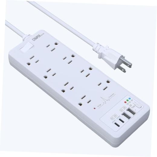 Surge Protector Power Strip, Extension Cord with USB Timer 8