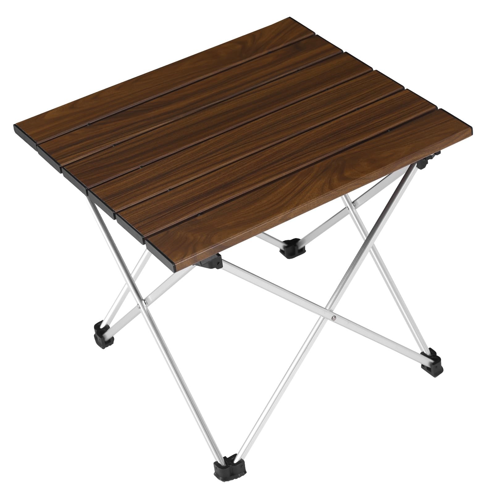 Camping Table with Aluminum Table Top, Folding Beach Table Easy to Carry, Pre...