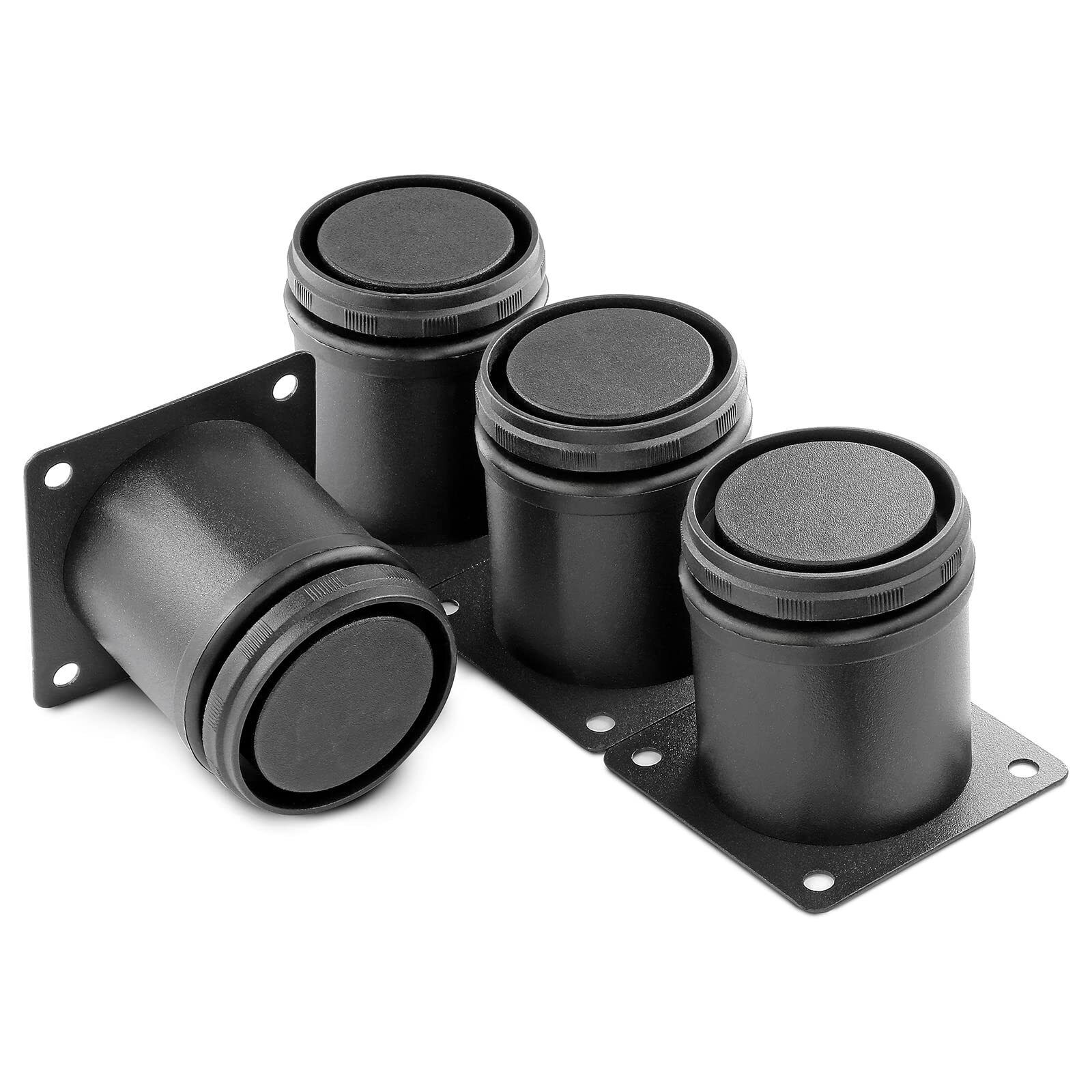 4-Pack 2.5-in Adjustable Metal Furniture Legs Stainless Steel Round Cabinet