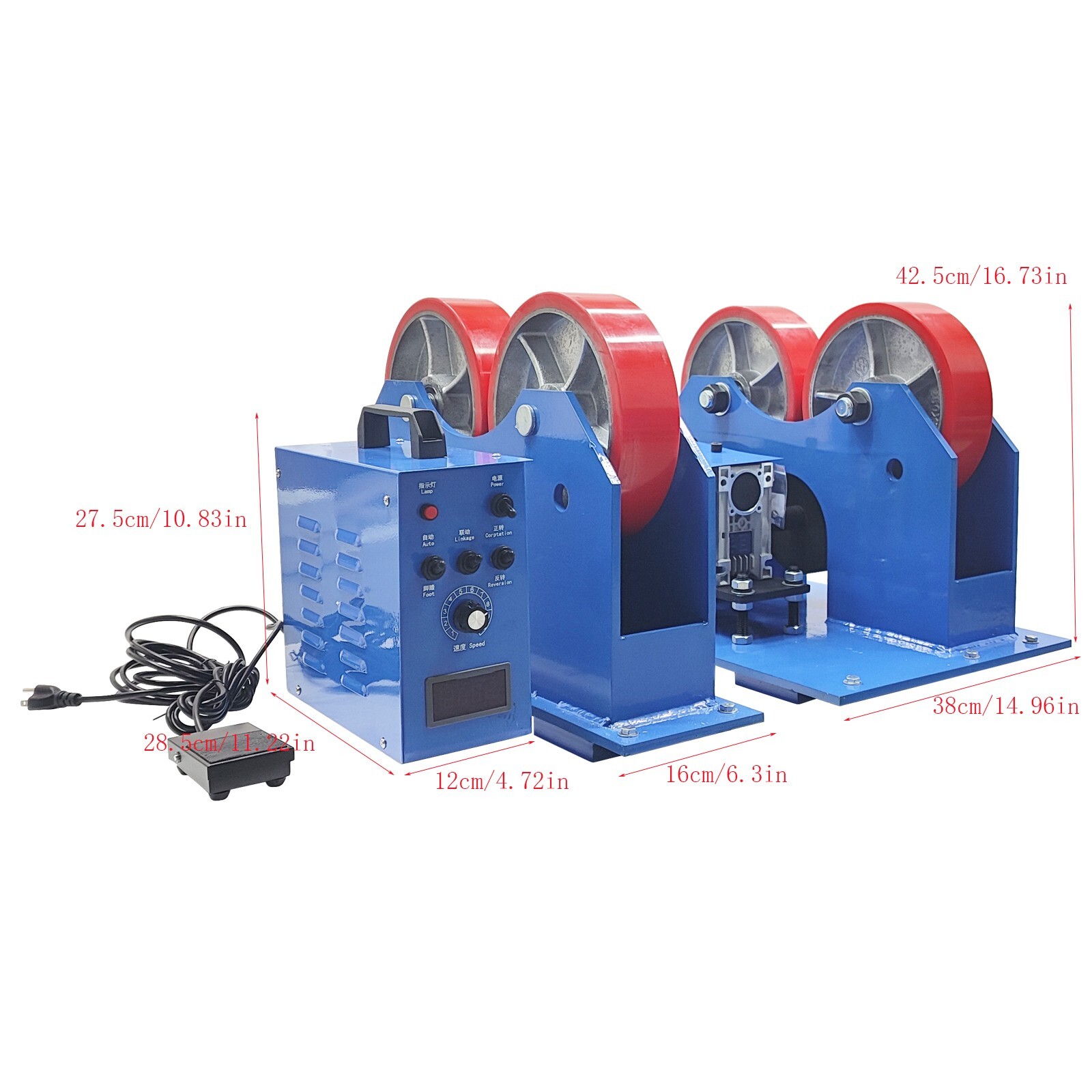 110V 2Ton Digital Display Welding Roller Rack Welding Benches Positioner