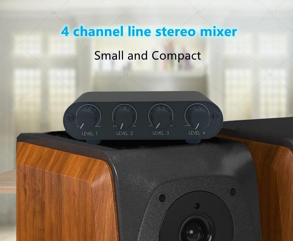 Mini 4-Channel Passive Mixer - Perfect for Connecting Multiple Audio Sources