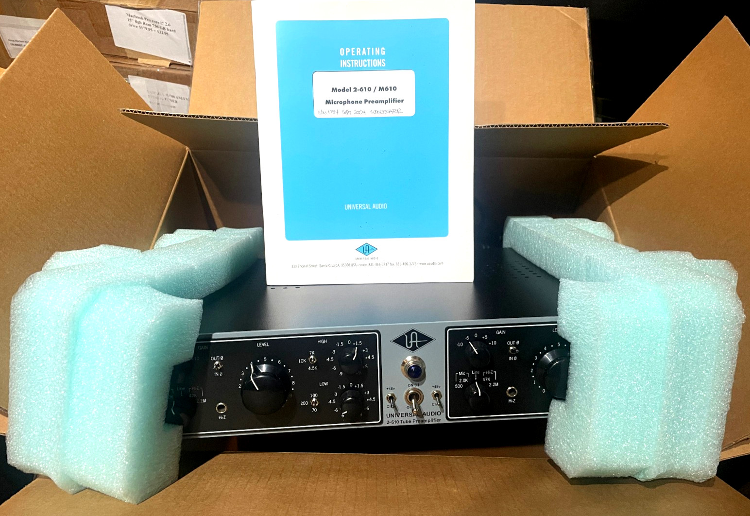 Universal Audio 2-610 Excellent-Original tubes/ Box/Manual  Walt Kraemer Estate