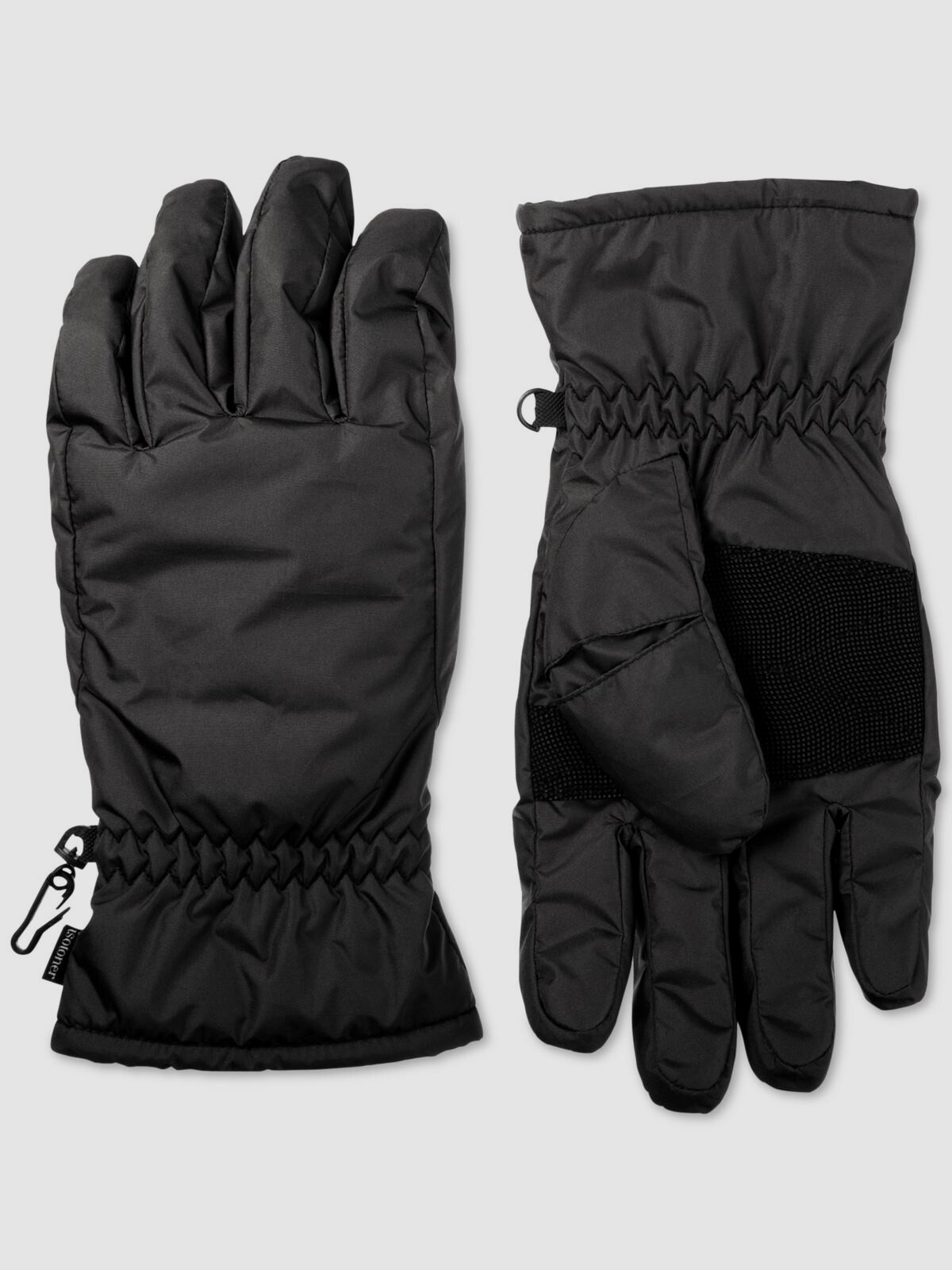 $49 Isotoner Men's Black Touchscreen Fleece Lined Waterproof Winter Gloves SZ L
