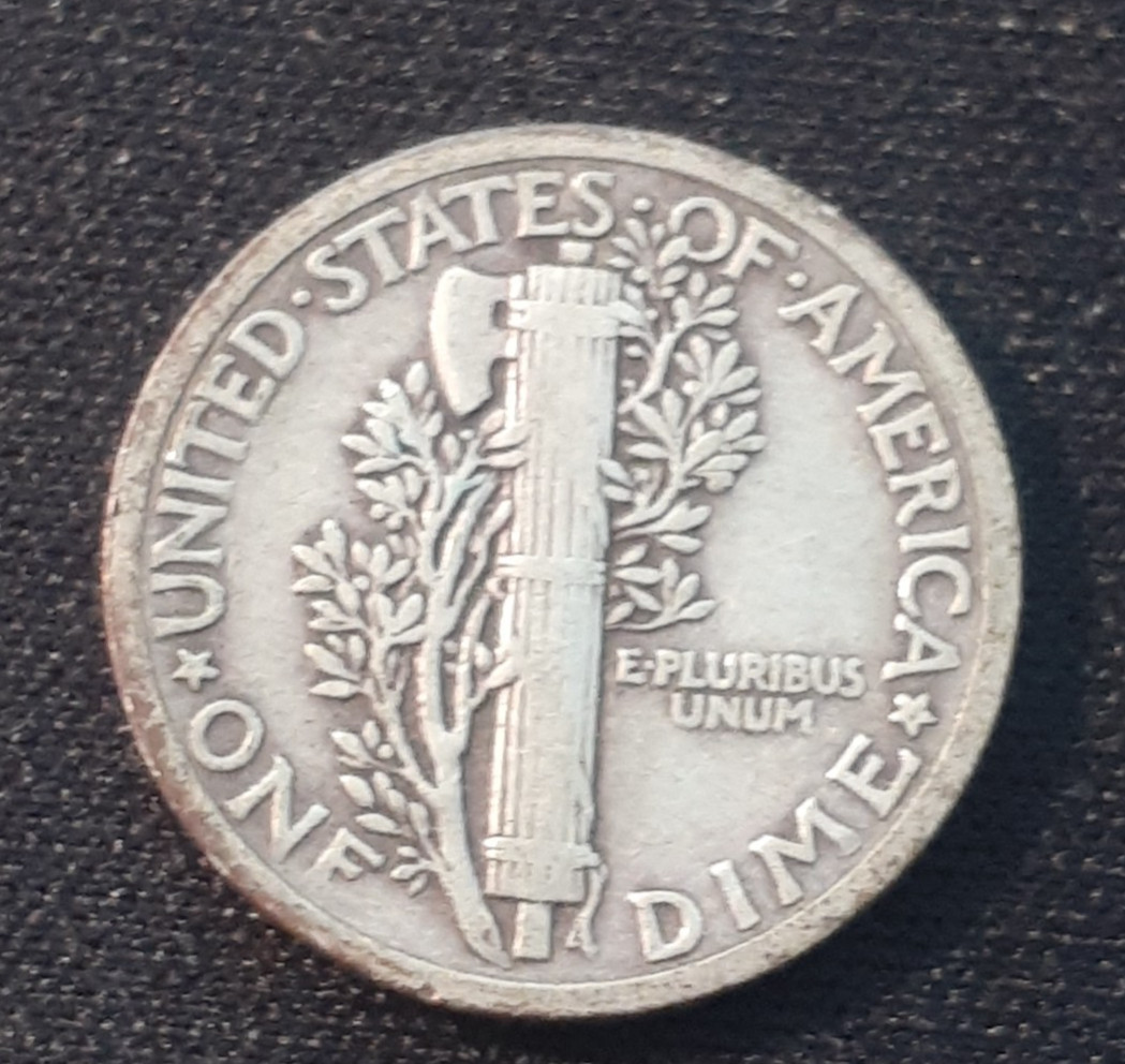 1923 MERCURY DIME SILVER FINE