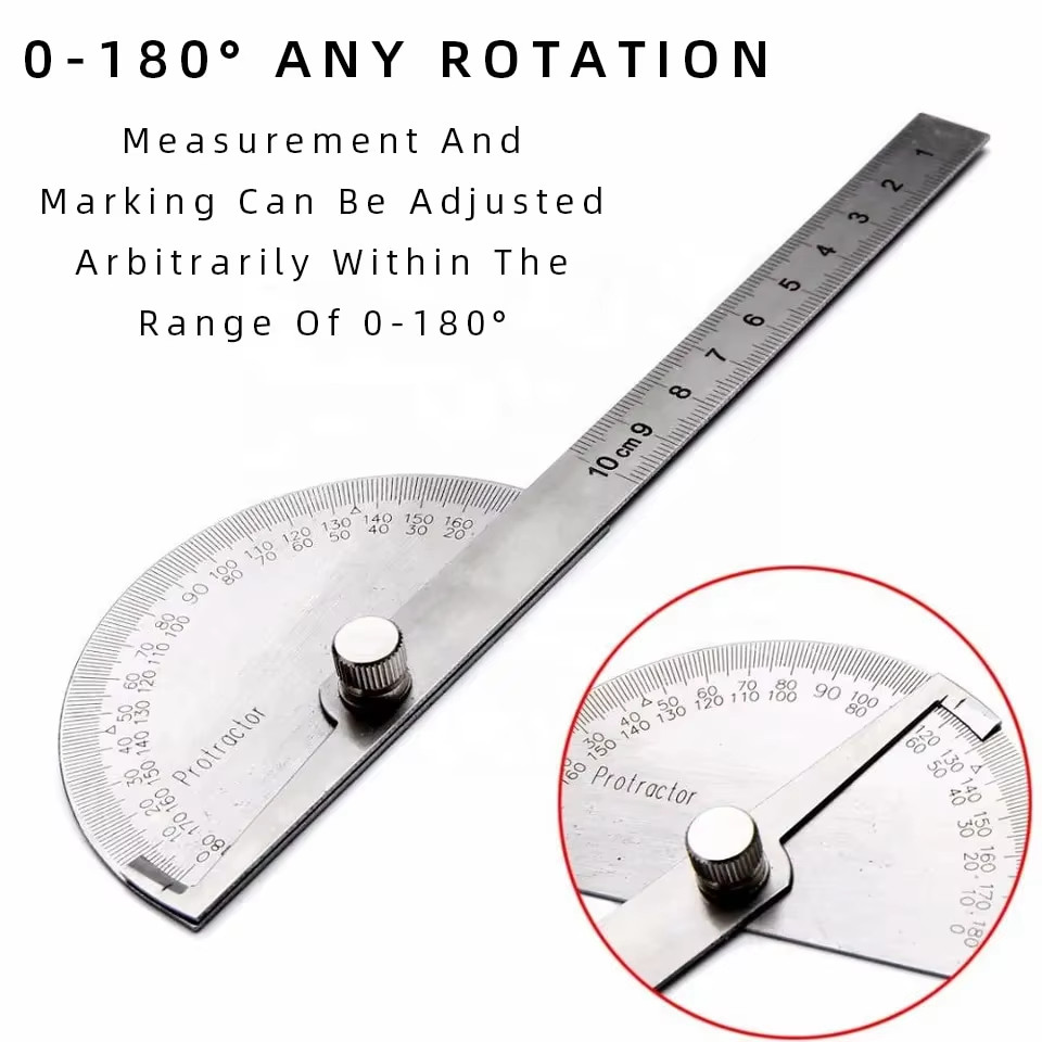 Protractor Angle Ruler Dividing Gauge Angle Ruler 180 Degree Semi Circular Carpe