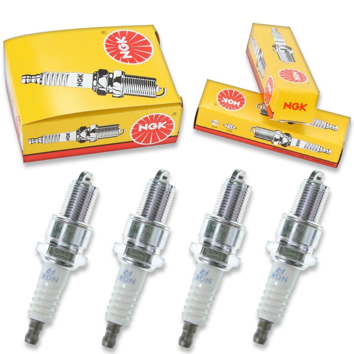 4pcs 84-00 Harley Davidson FL V-2 EVOLUTION NGK Standard Spark Plugs 1340 fd