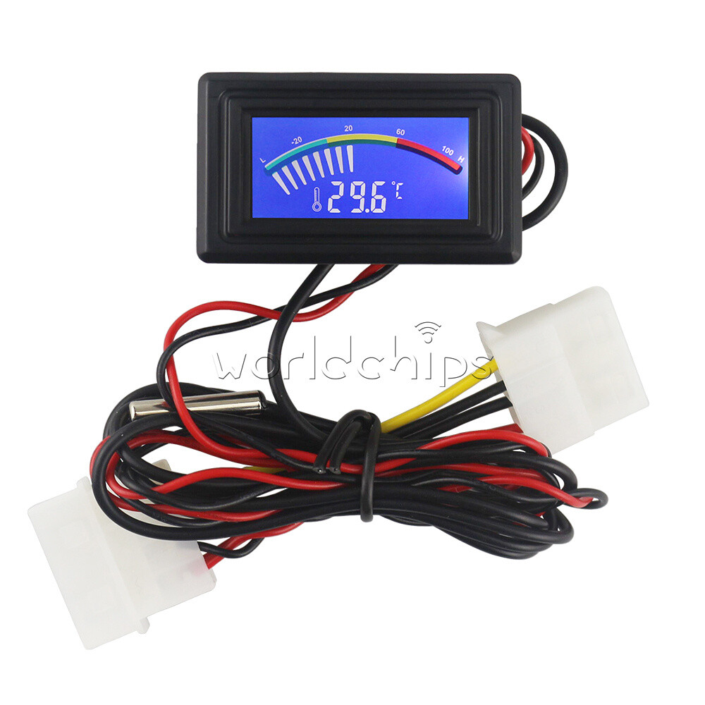 DC 4V-25Ｖ Digital Thermometer Temperature Meter NTC 10K Waterproof Metal Probe