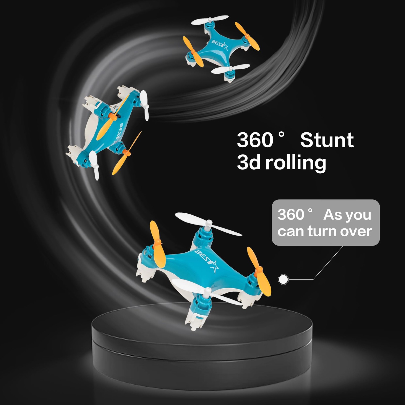 Drone Mini Dual-battery version Double battery life Dual Battery Version-Blue