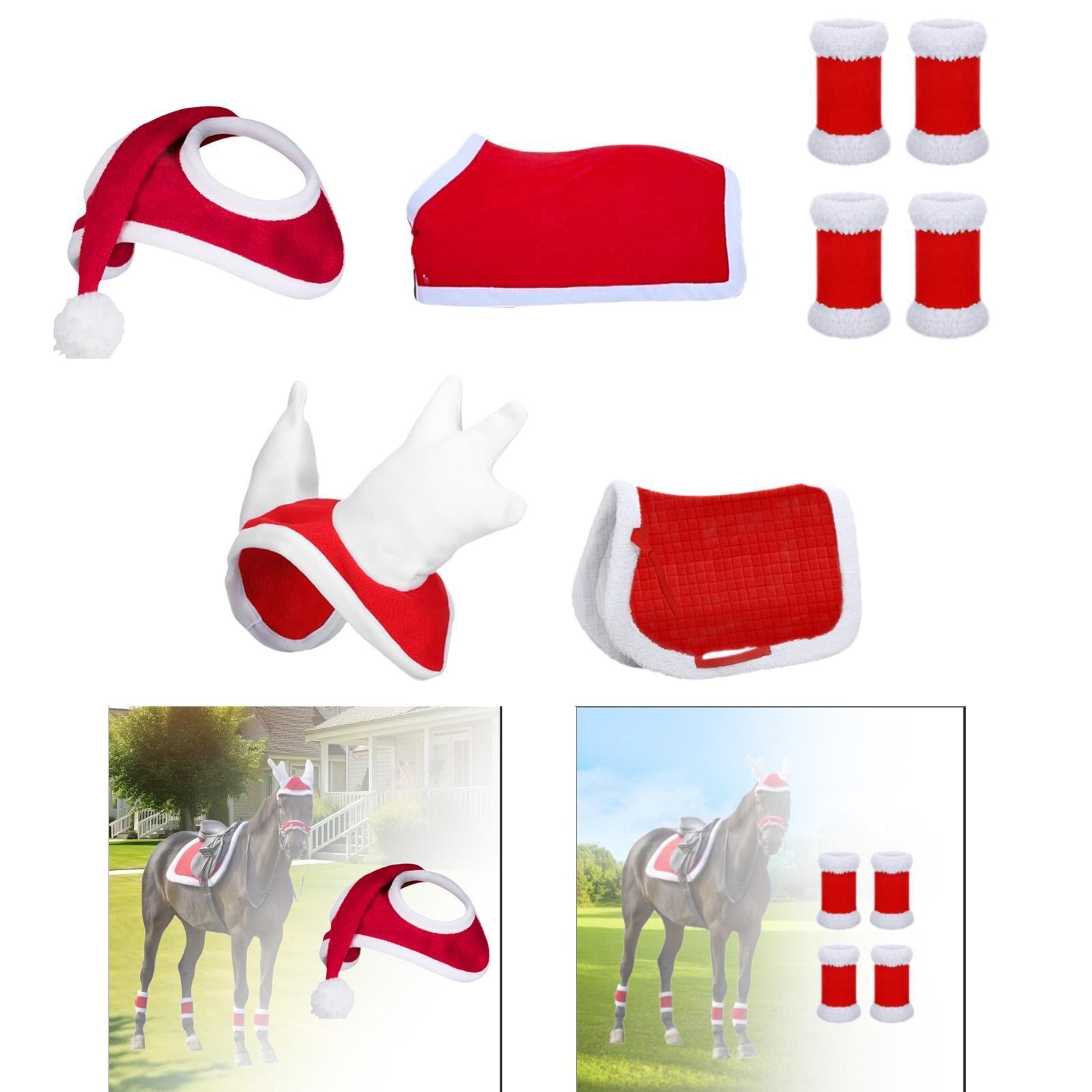Horse Christmas Hat, Horse Santa Hat Thick Holiday Cap Party Hat for Christmas