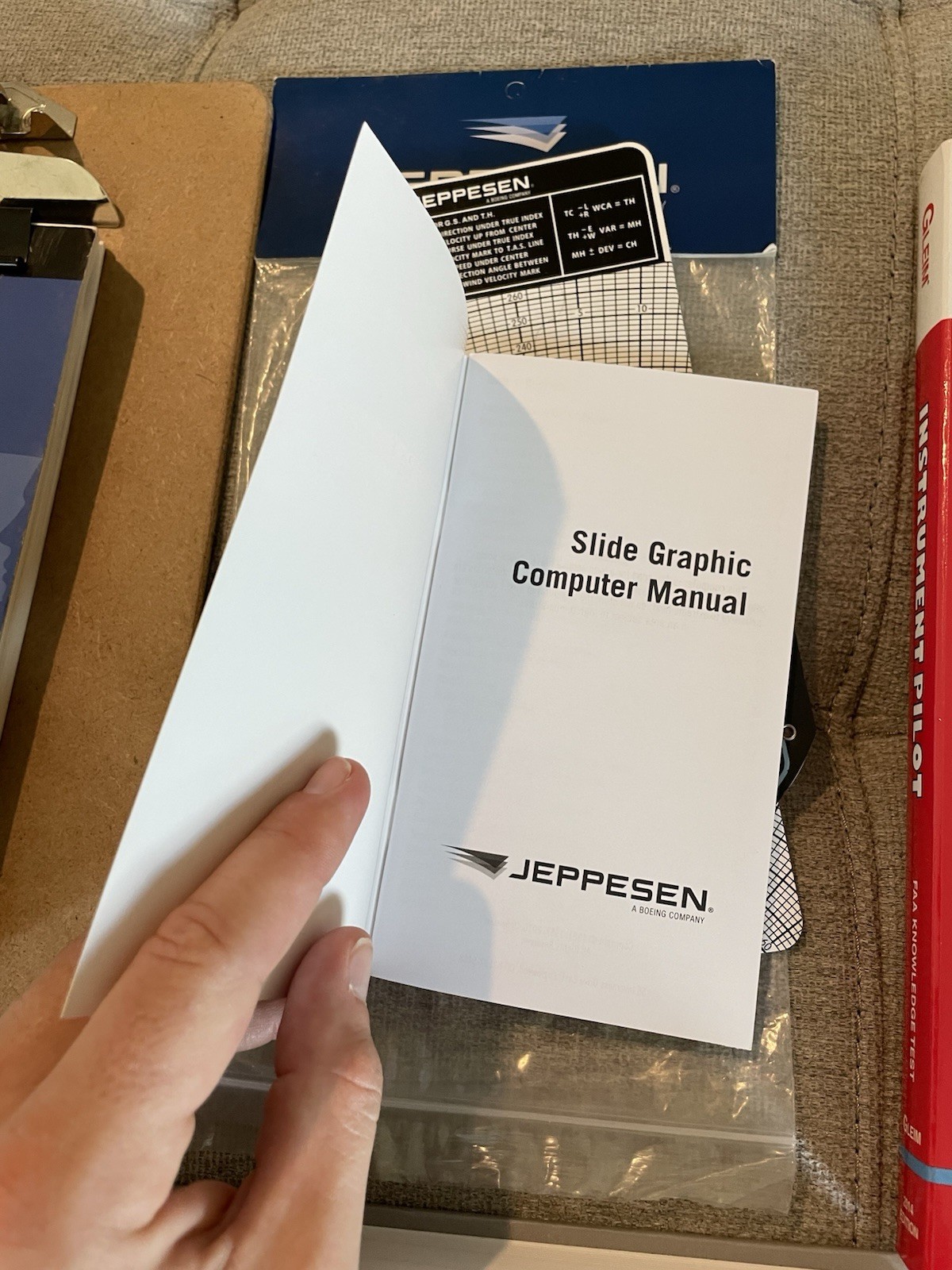 Private Pilot & Instrument ASA Training Handbooks Jeppesen Flight Computer