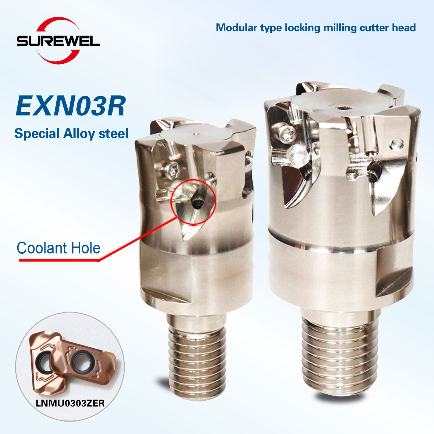 EXN03R fast feed locking tooth type milling cutter head Tool LNMU0303ZER Inserts