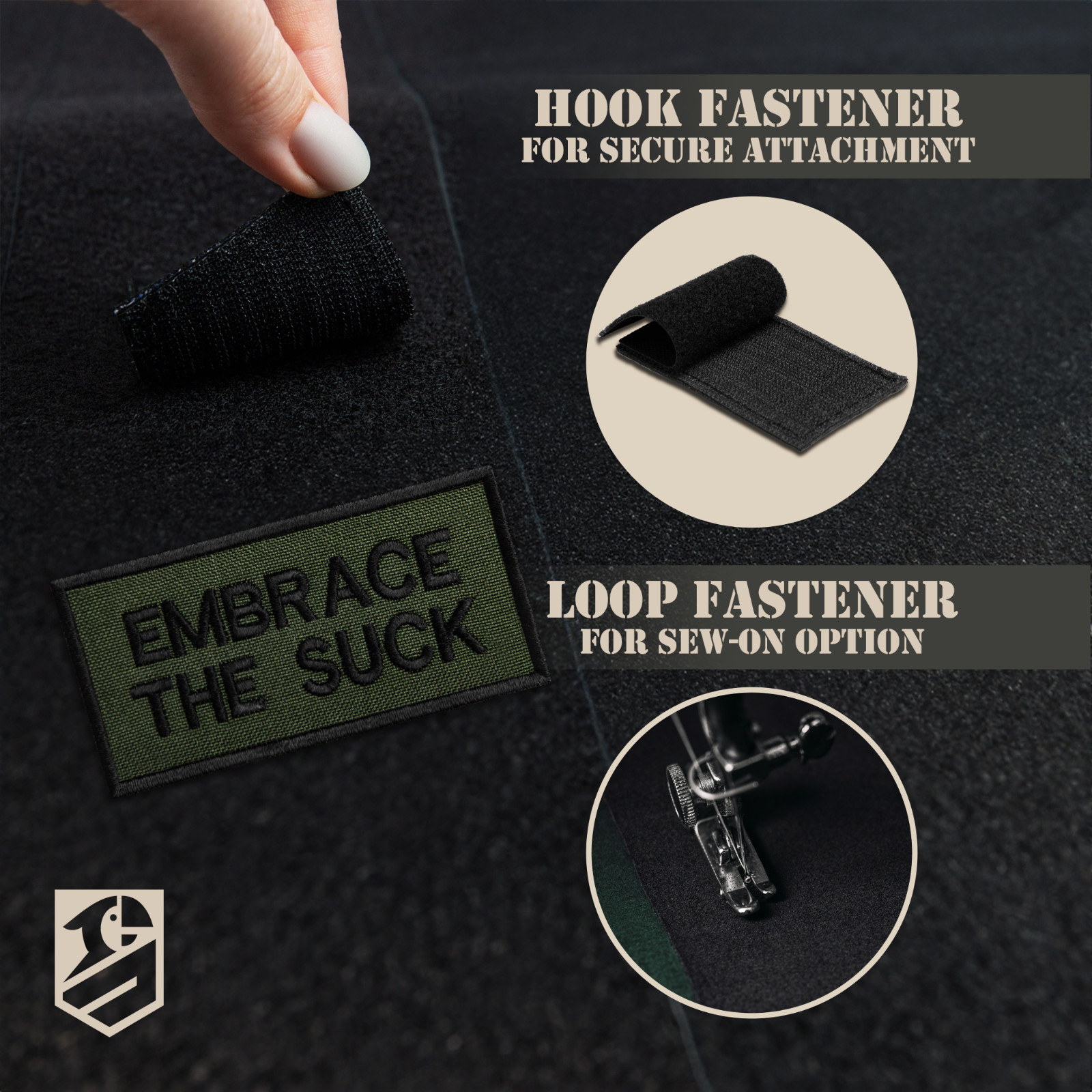 2 Pcs Embrace The Suck Patch Set, Embroidered Hook and Loop Patches
