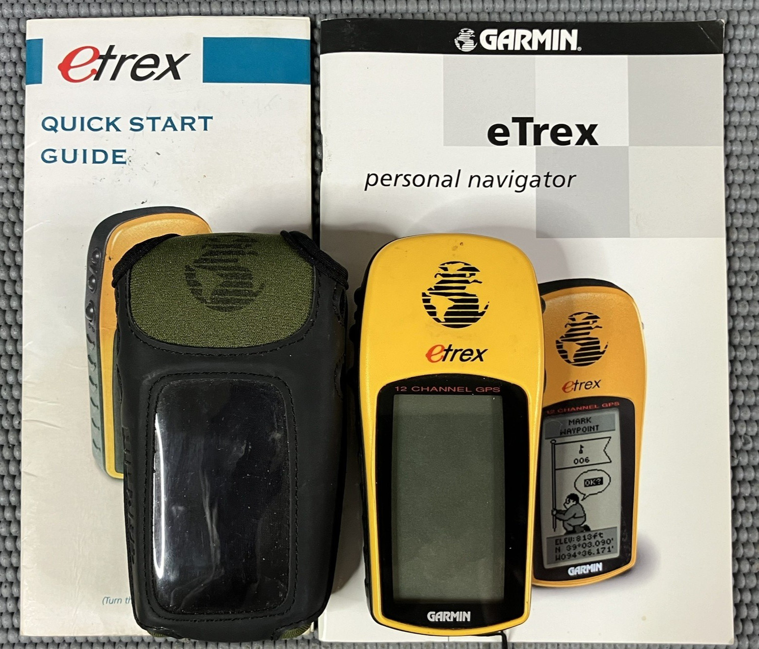 Garmin Etrex 12 Channel Handheld Hiking GPS Navigator Yellow Black - Tested