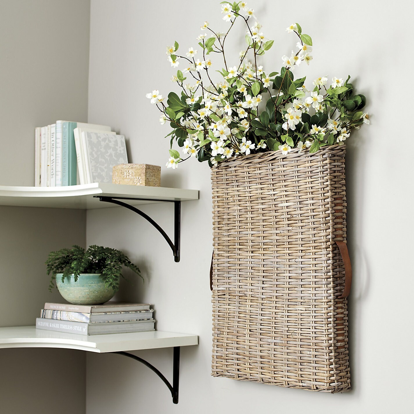 Gathering Basket Wall Decor Rustic Farmhouse Woven Hanging Art