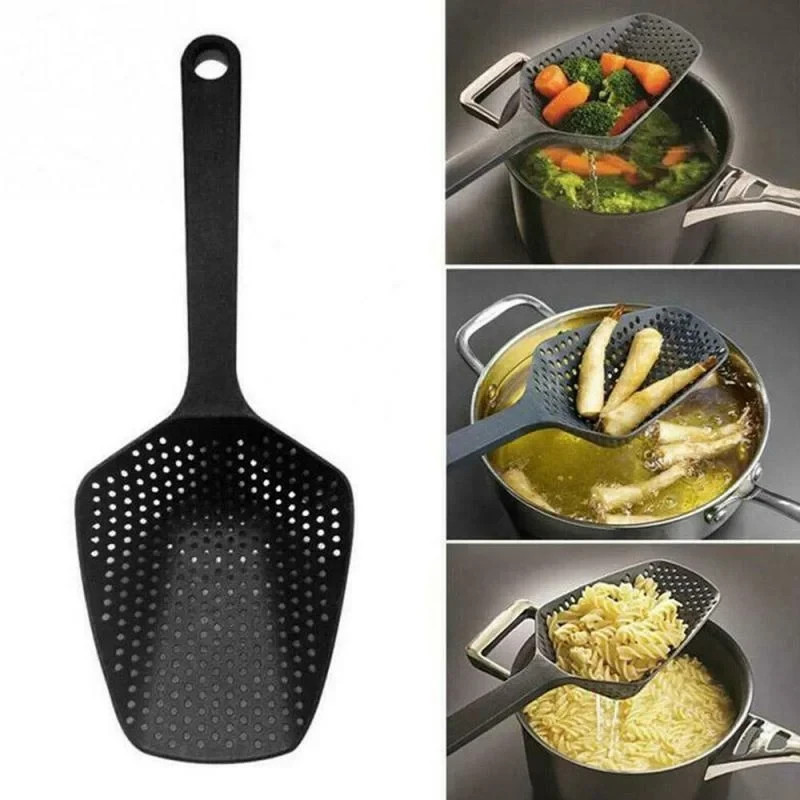 Creative Cooking Shovel Food Strainer Scoop Colander Soup Filter Kitchen Tool