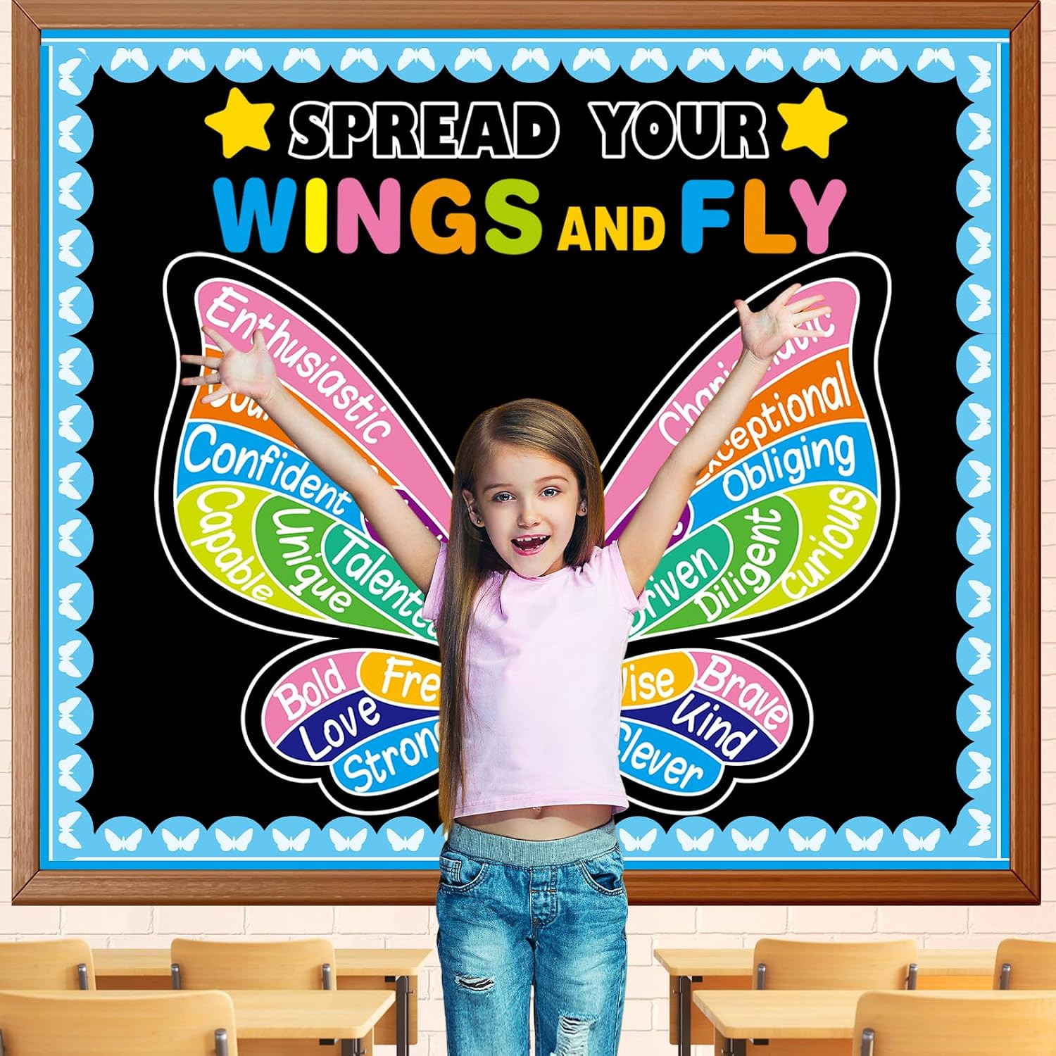 Classroom Butterfly Wings Bulletin Board Set Butterfly Motivational Bulletin Boa