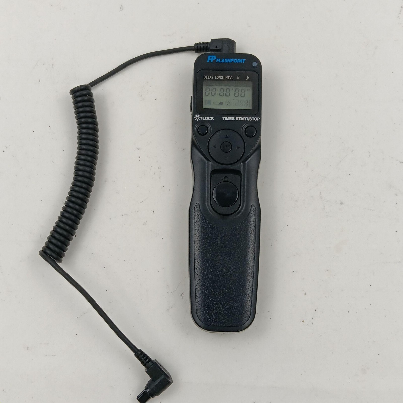 Flashpoint Camera Shutter Release Remote Timer LCD Intervalometer Black DSLR
