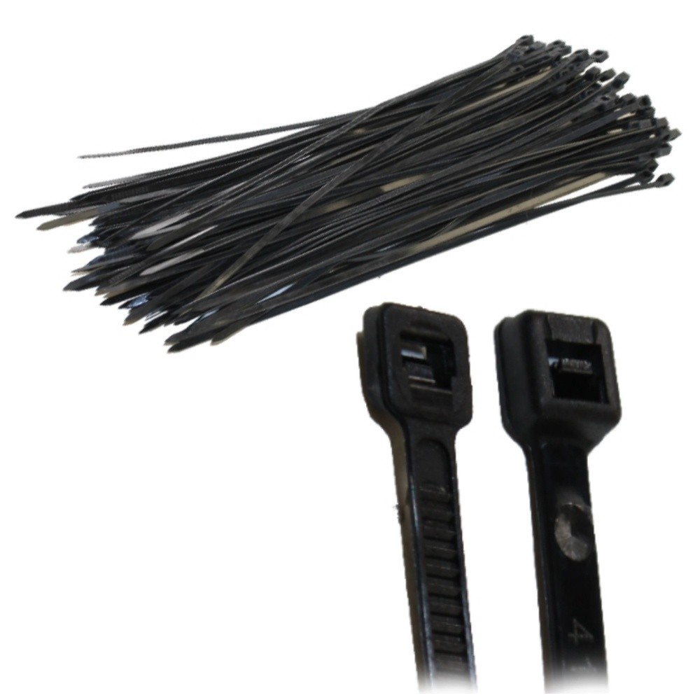 1000x Cable Ties 200 x 3.5mm Tensile Strength 18kg UV Resistant Black