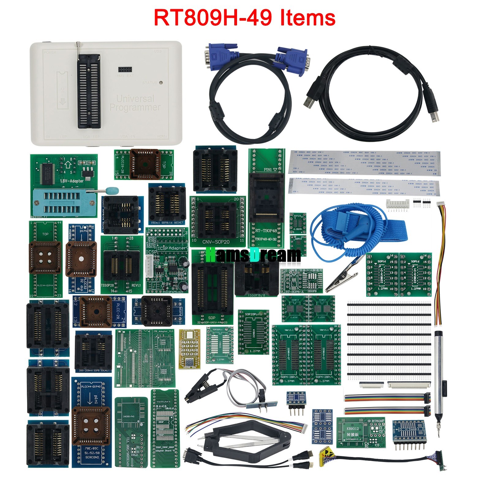 RT809H-49 Items Universal Programmer Upgraded of 809F for NOR/NAND/EMMC/EC/MCU#T
