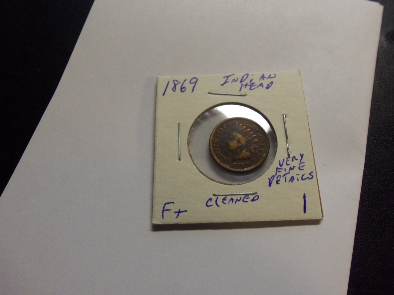 A RARE 1869 INDIAN HEAD PENNY